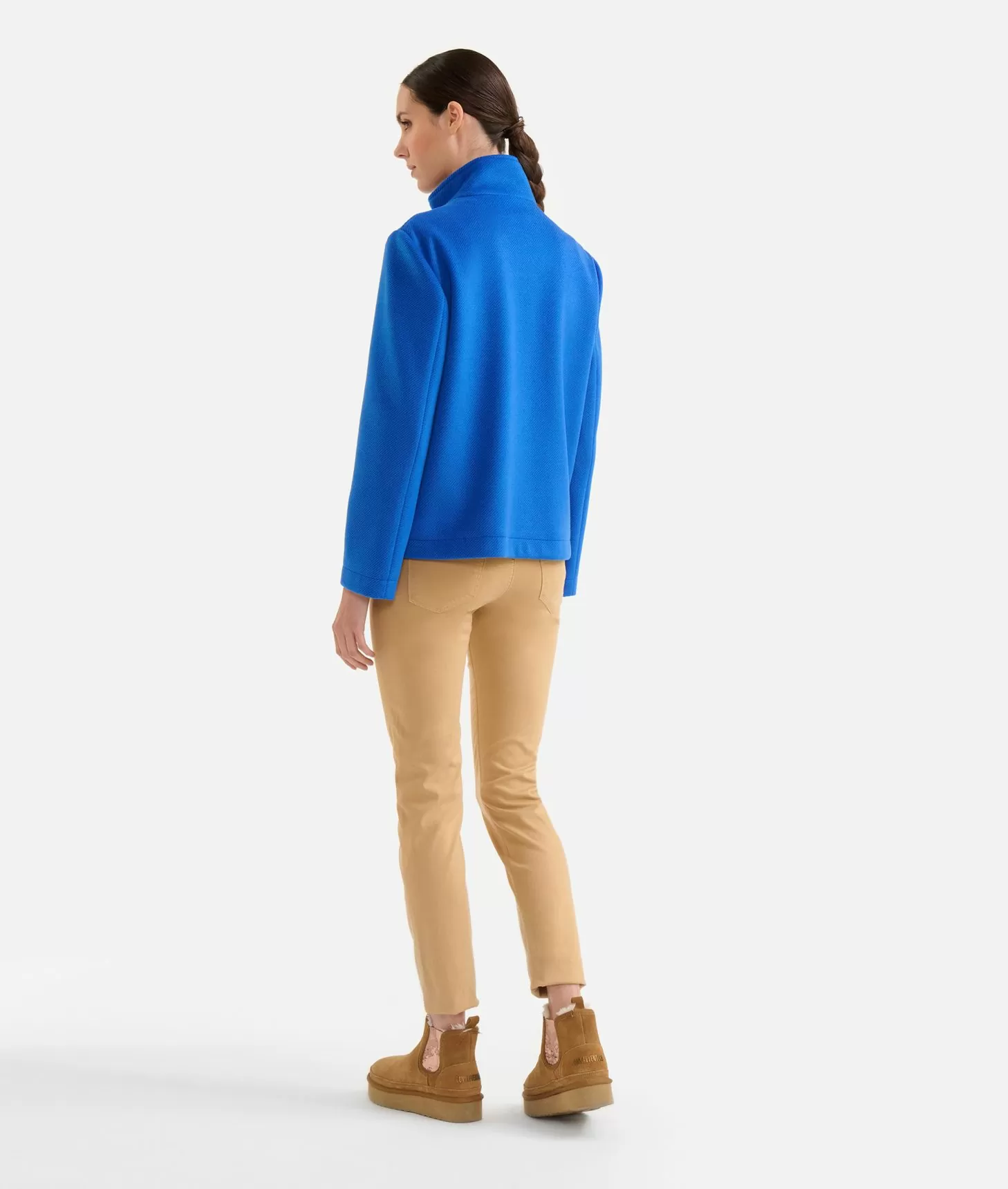 Alviero martini 1a classe Giubbino corto in panno diagonale con zip Denim Convenienza