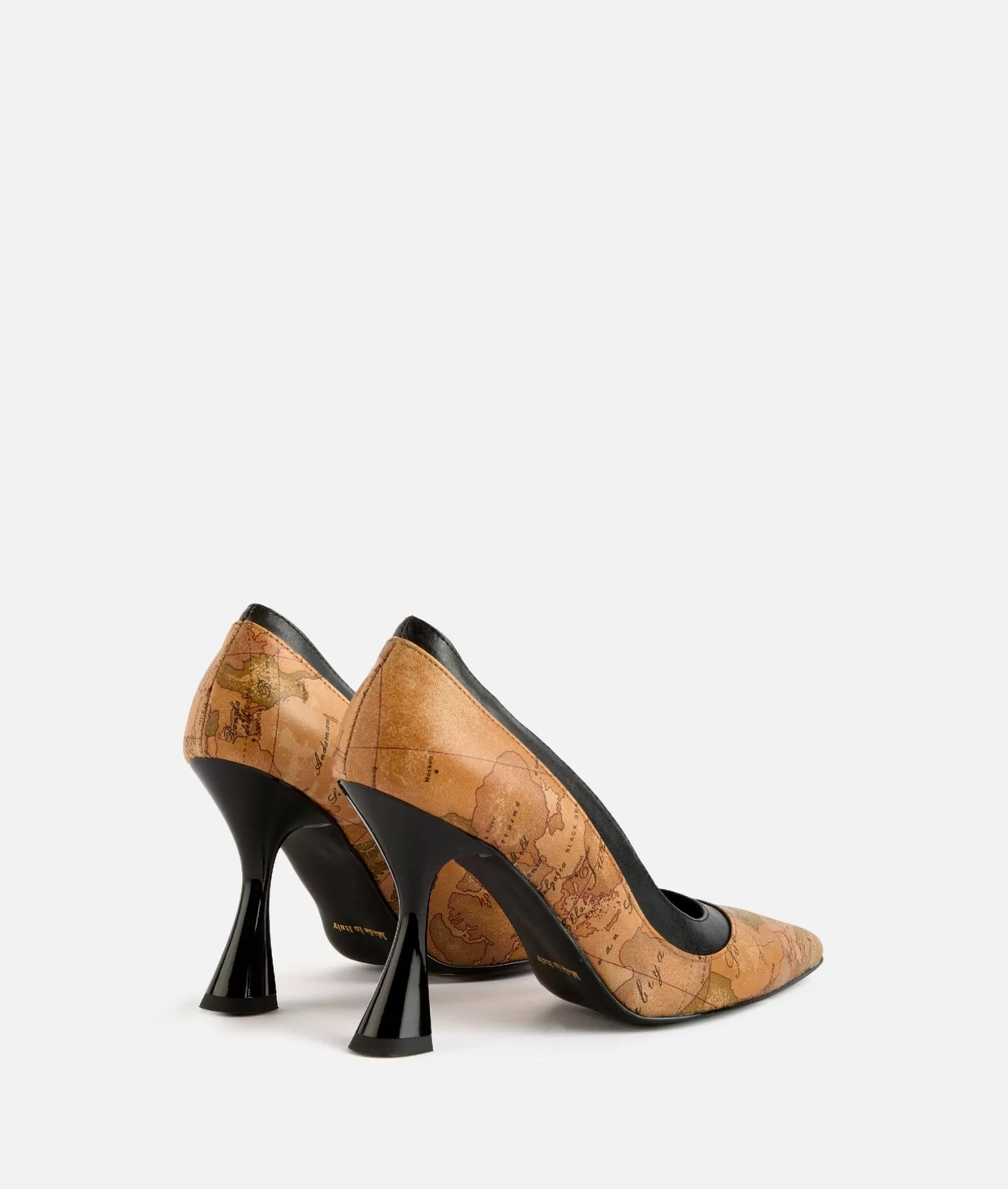 Alviero martini 1a classe Décolleté in nappa con tacco a rocchetto Geo Classic Sconto