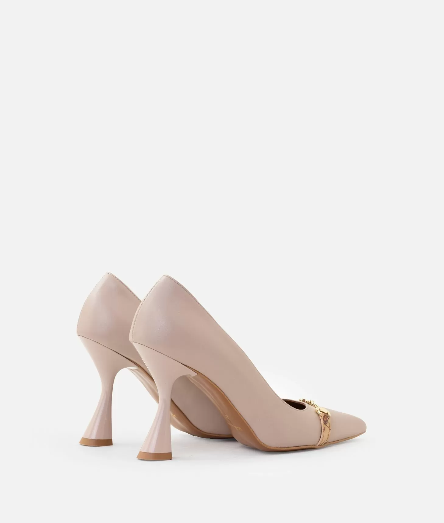 Alviero martini 1a classe Décolleté in nappa liscia con morsetto 1C Taupe Chiaro Offerta