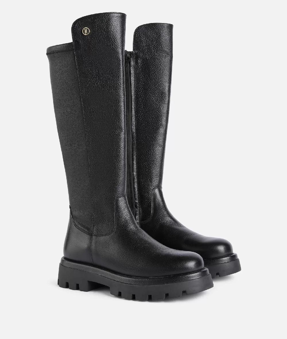 Alviero martini 1a classe Stivali in pelle granata con bottoncino 1C Neri Moda