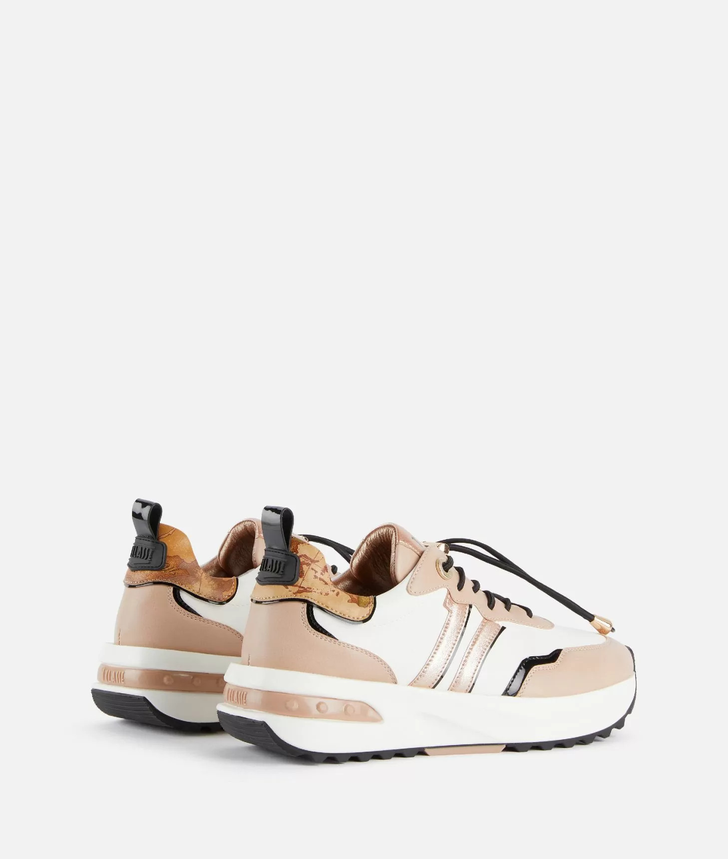 Alviero martini 1a classe Geo Road Seoul sneakers in eco nappa liscia Nude 2025