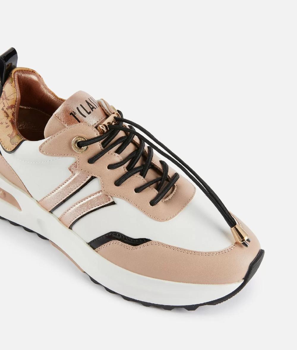Alviero martini 1a classe Geo Road Seoul sneakers in eco nappa liscia Nude 2025