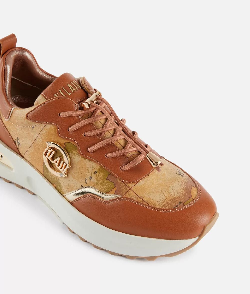 Alviero martini 1a classe Geo Road Marrakech sneakers in eco nappa Castagna Nuovo