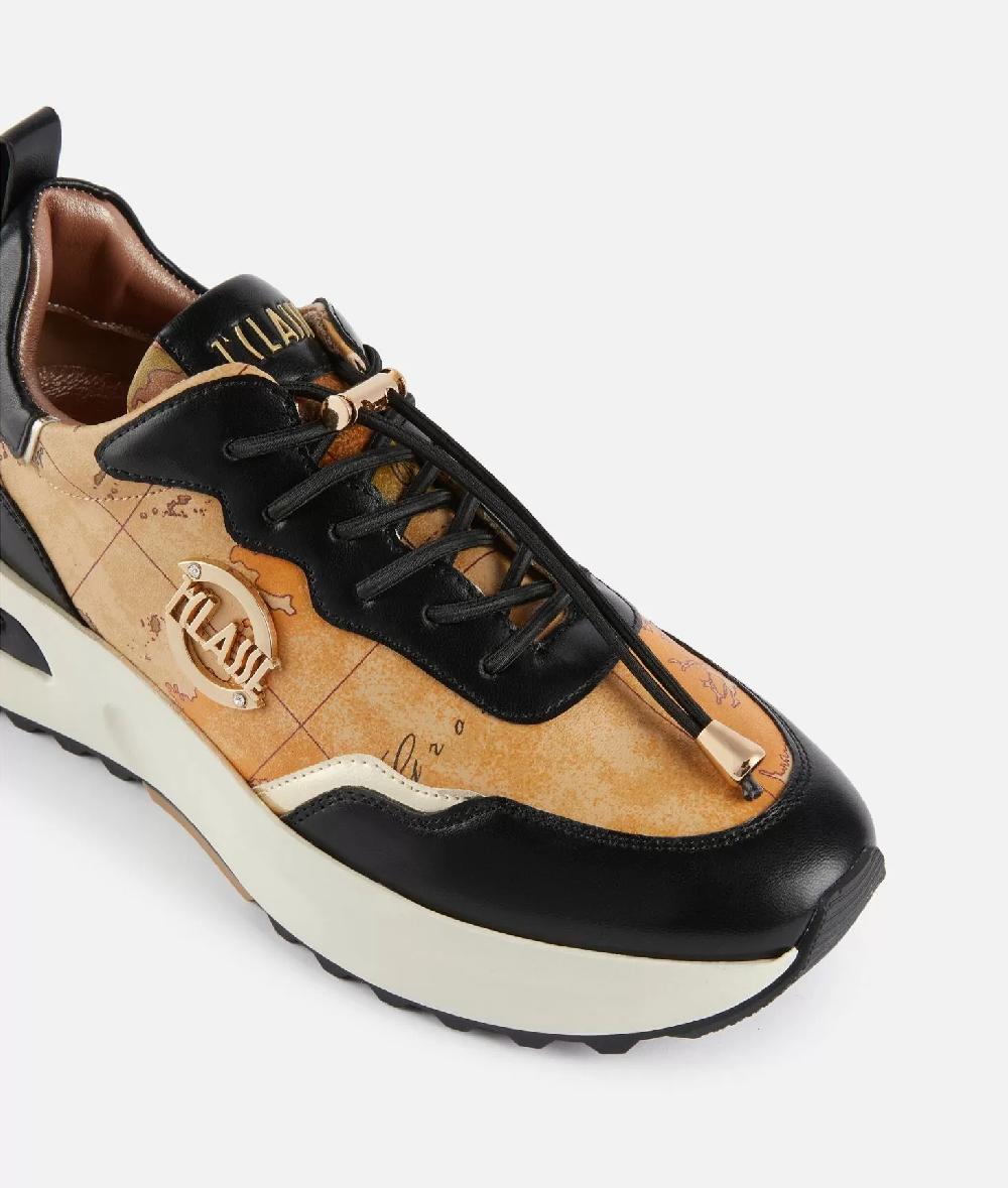 Alviero martini 1a classe Geo Road Marrakech sneakers in eco nappa Nere Qualità