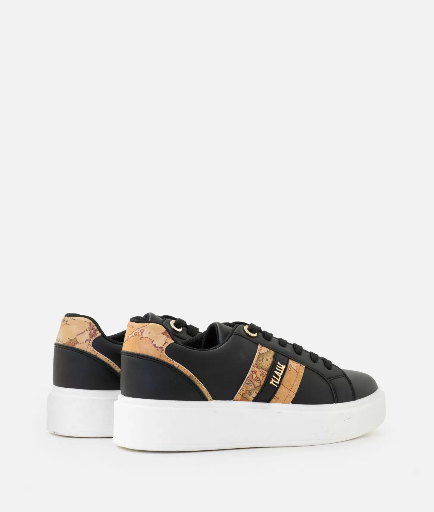 Alviero martini 1a classe Sneakers in eco nappa con logo e bande Geo Classic Nere Promozione