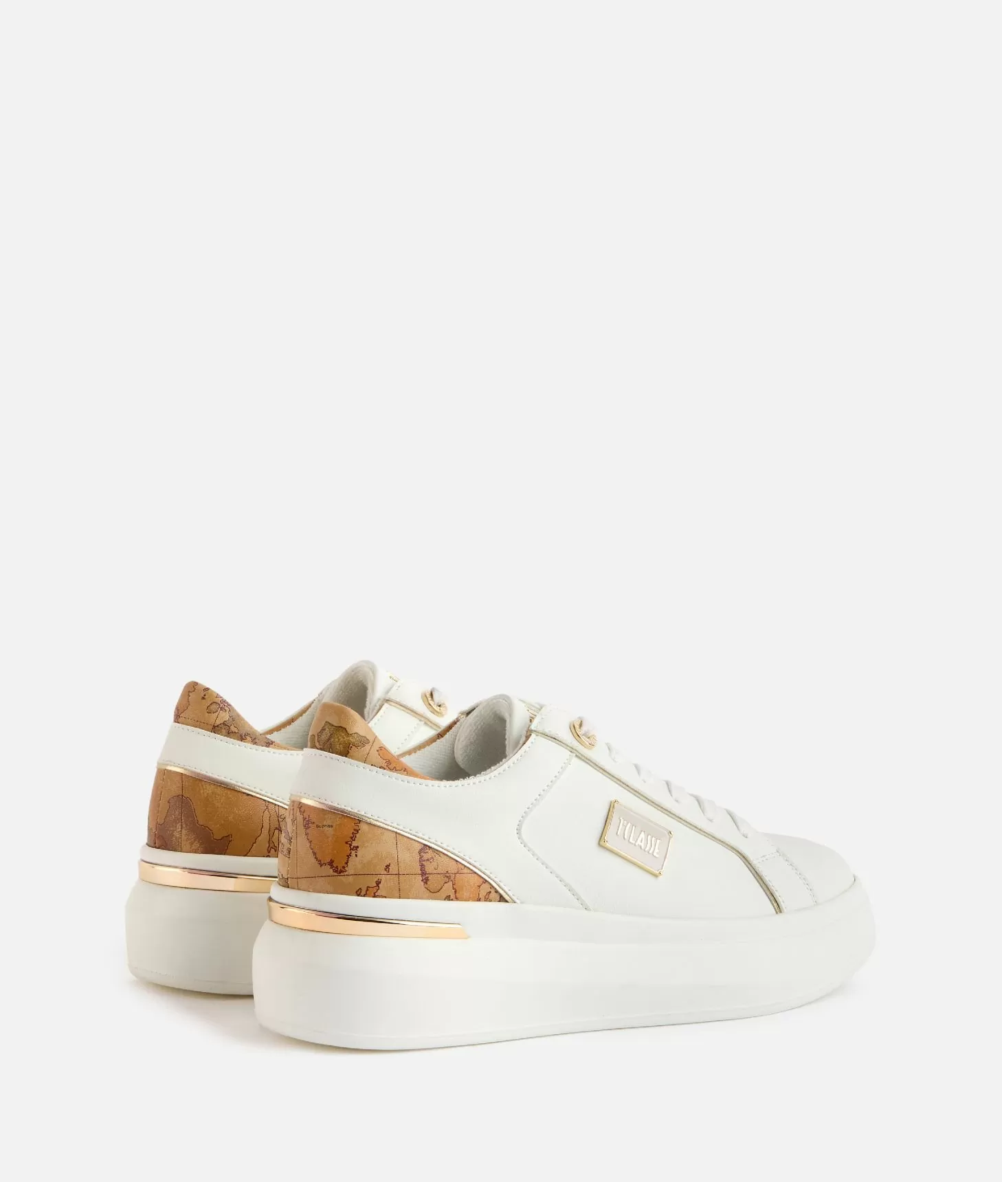 Alviero martini 1a classe Sneakers in eco nappa con targhetta smaltata 1ᴬ Classe Bianche Pezzi Unici