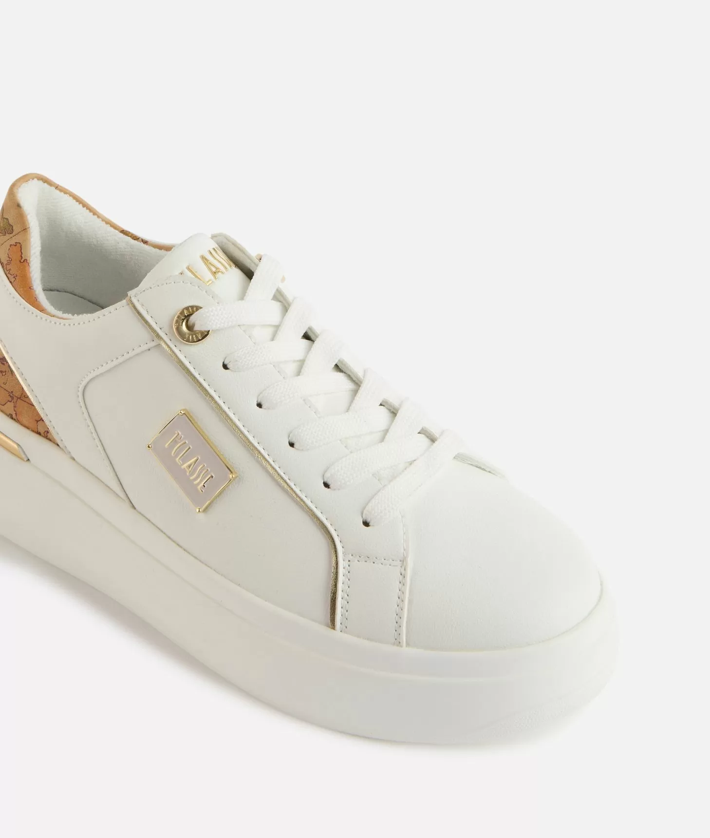 Alviero martini 1a classe Sneakers in eco nappa con targhetta smaltata 1ᴬ Classe Bianche Pezzi Unici