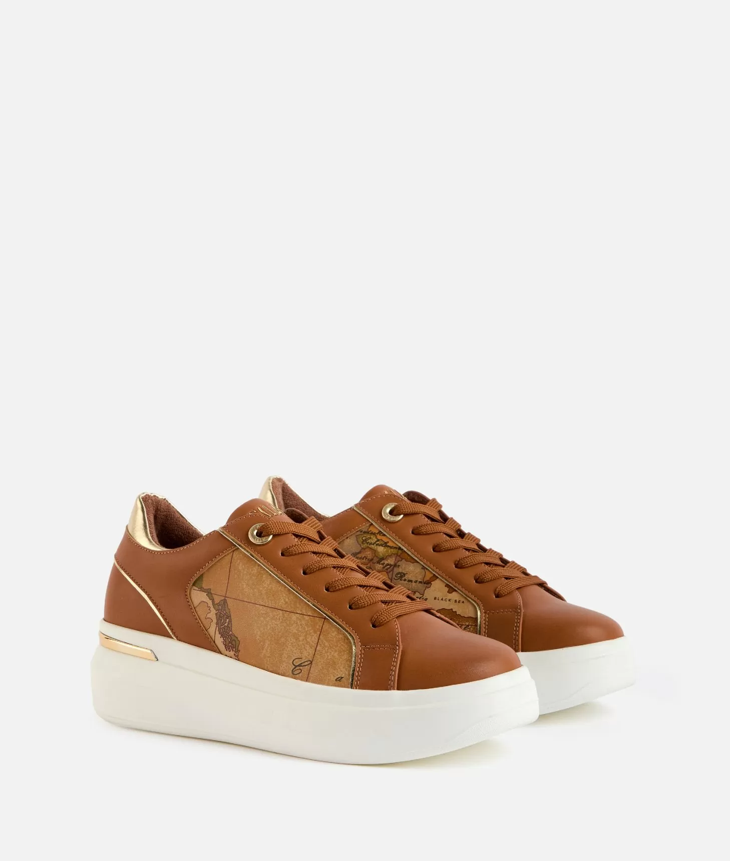 Alviero martini 1a classe Sneakers in eco nappa con logo in alta frequenza Cuoio Soddisfazione Garantita
