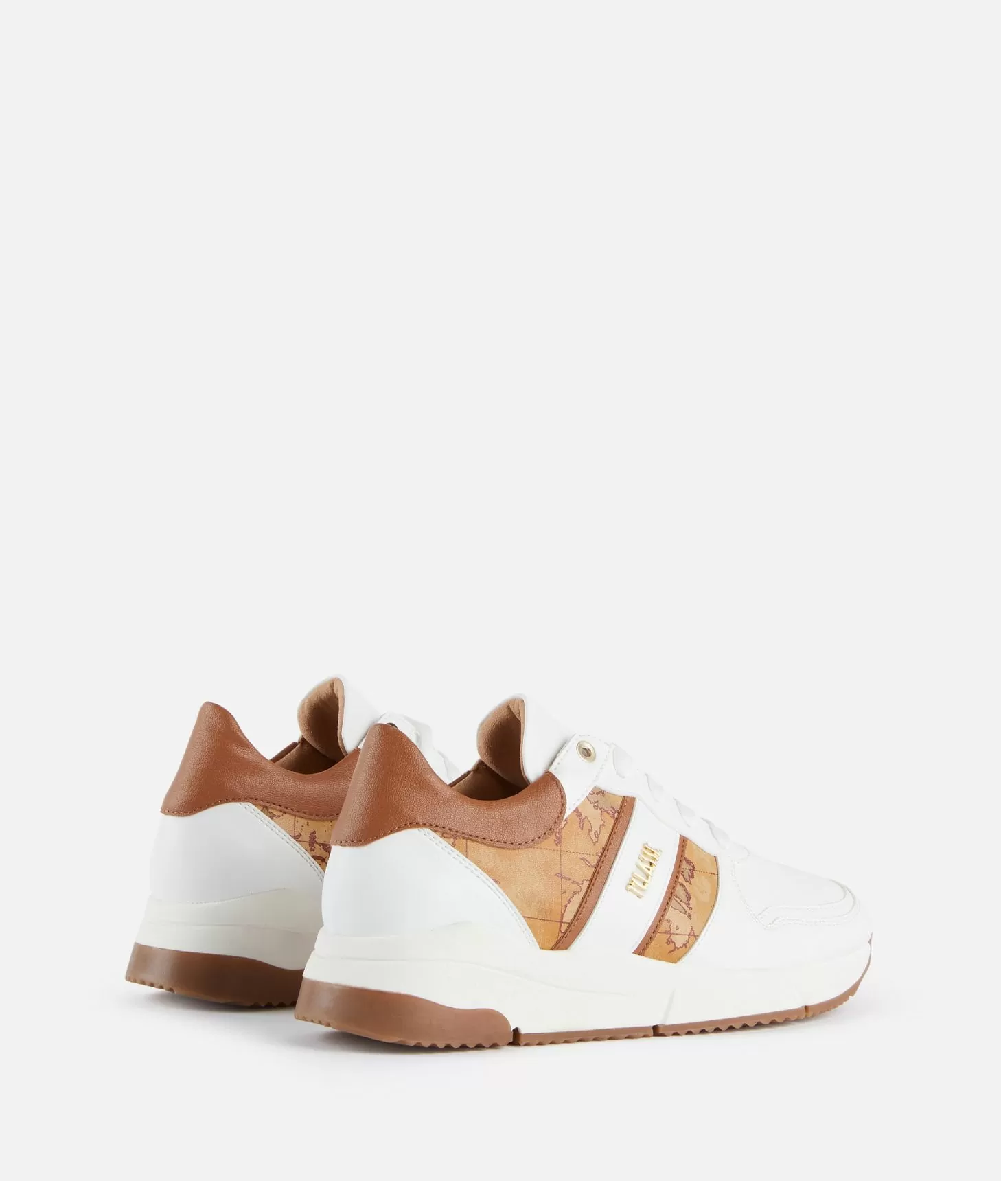 Alviero martini 1a classe Running in eco nappa con logo e dettagli Geo Classic Bianche Fino Al -60%