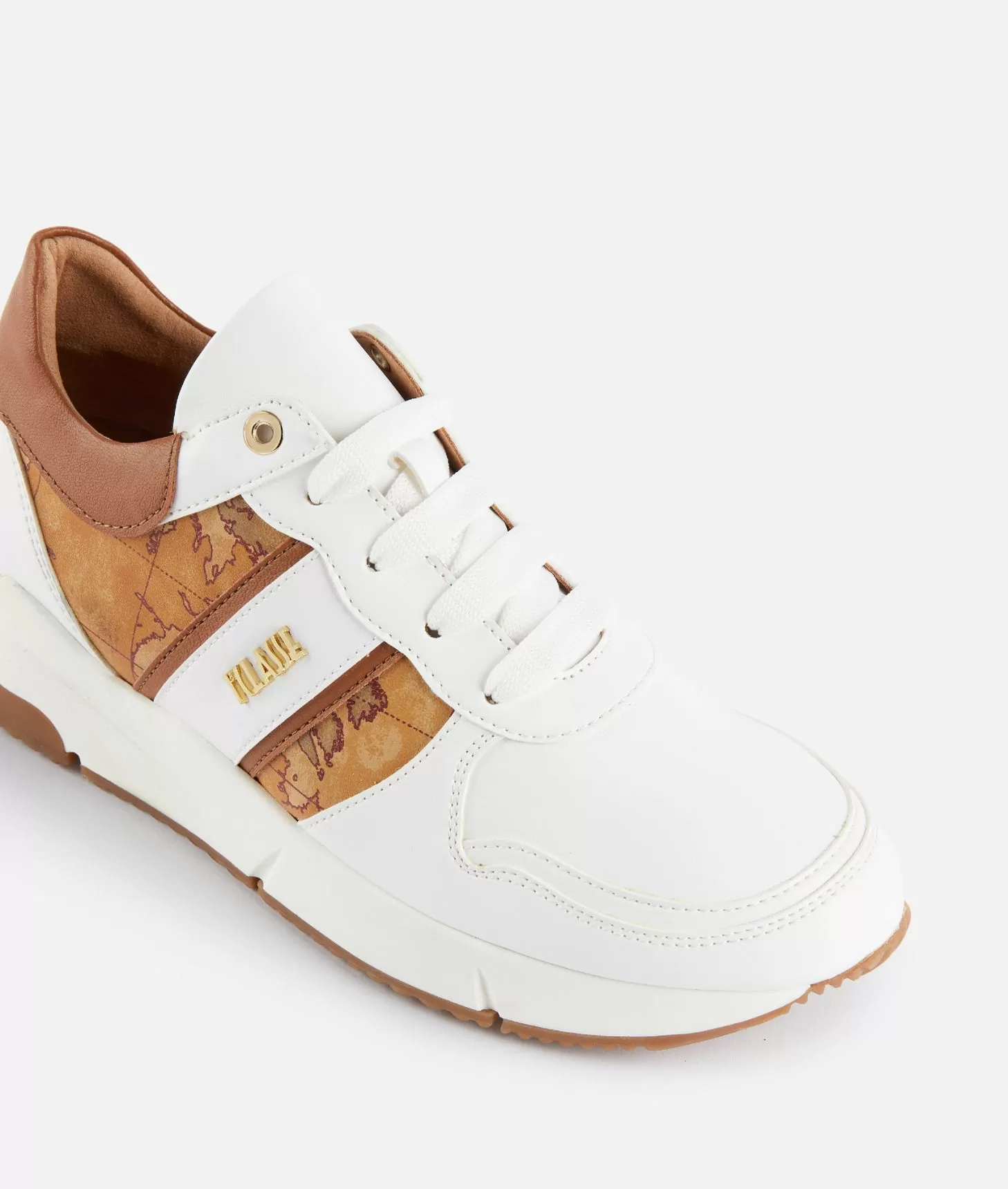 Alviero martini 1a classe Running in eco nappa con logo e dettagli Geo Classic Bianche Fino Al -60%