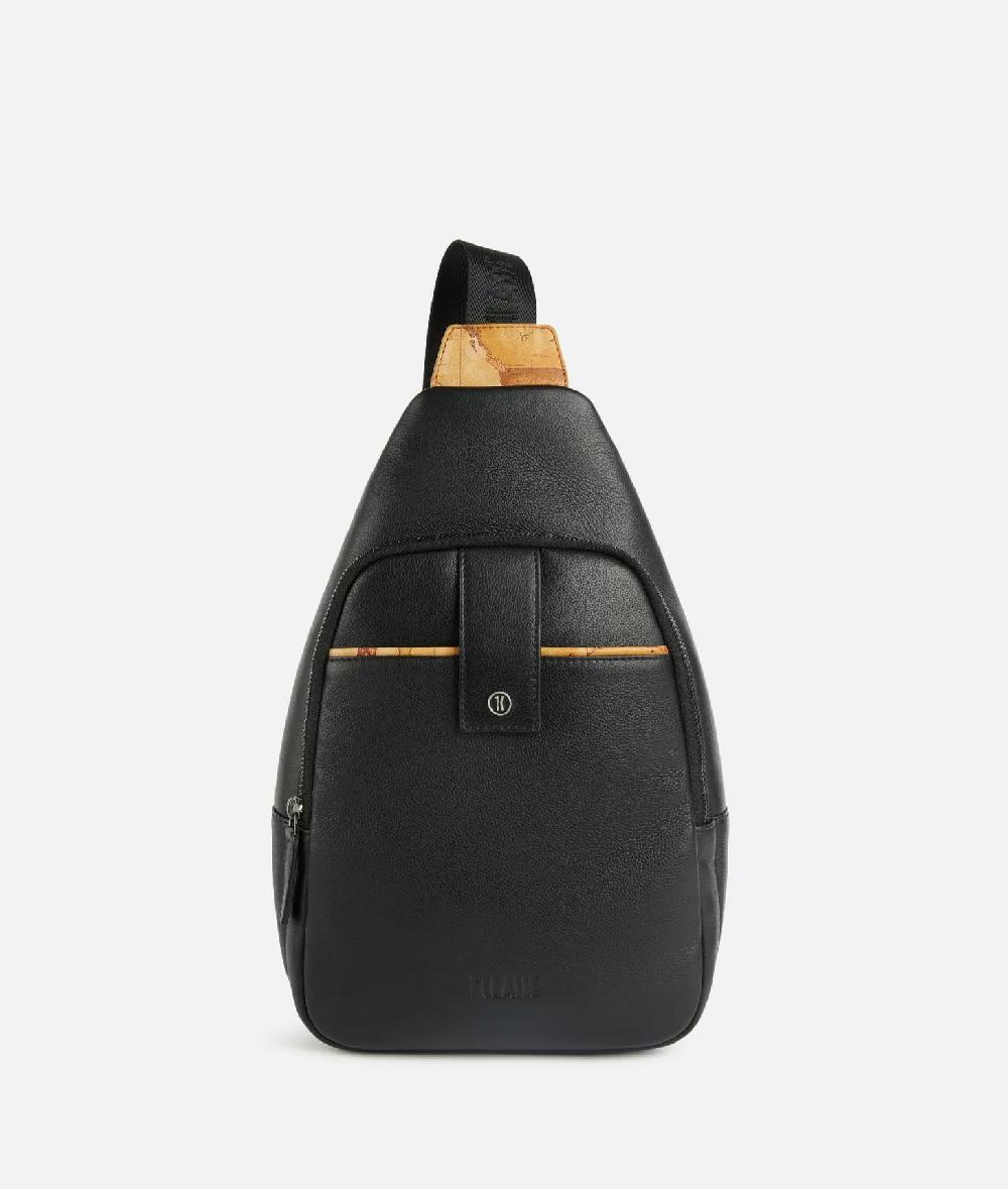 Alviero martini 1a classe Zaino monospalla in pelle Nero