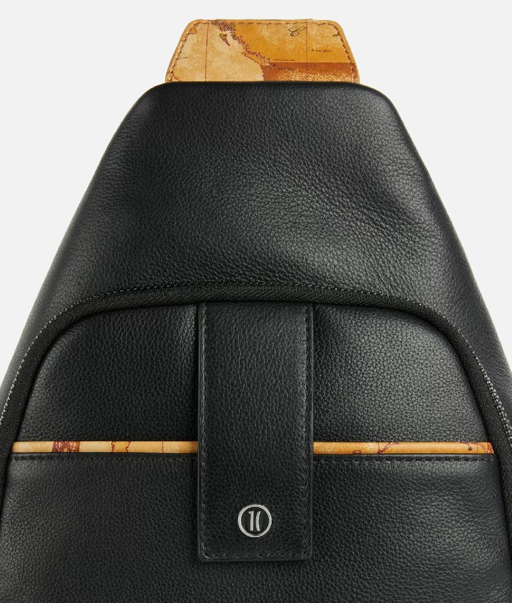 Alviero martini 1a classe Zaino monospalla in pelle Nero Novità