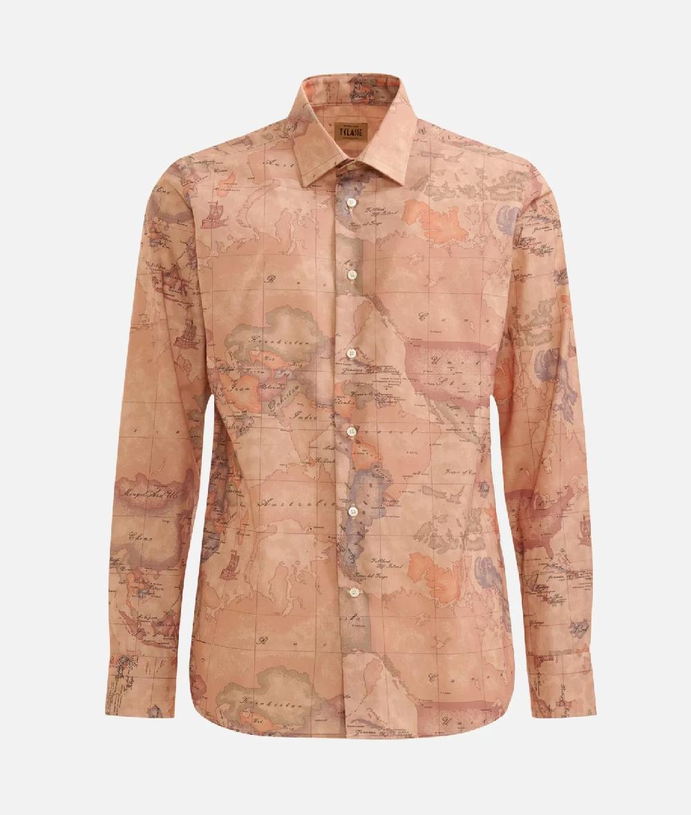 Alviero martini 1a classe Camicia slim con stampa Geo Classic Online