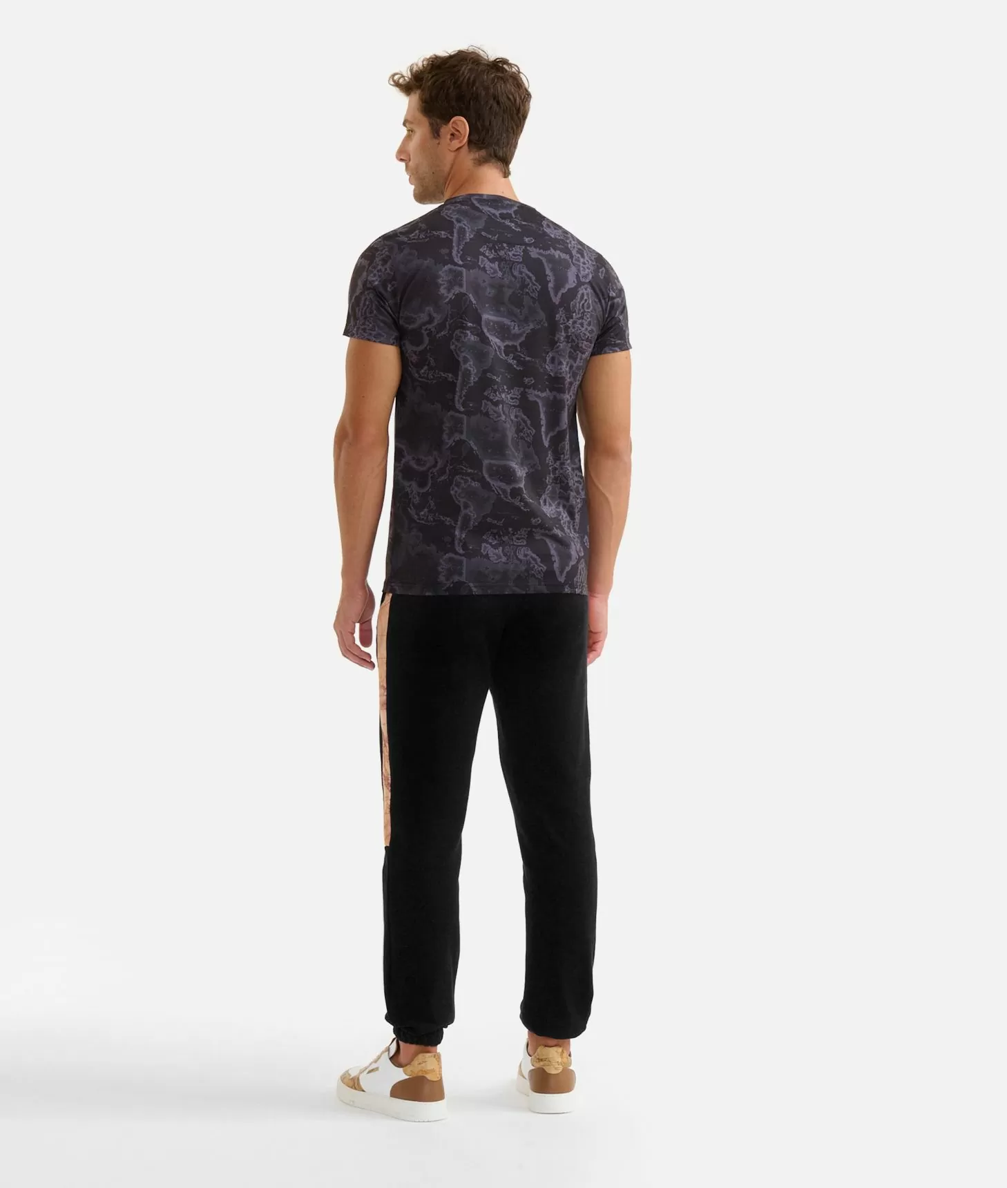 Alviero martini 1a classe T-shirt stampa Geo Night Nera Vendita Calda
