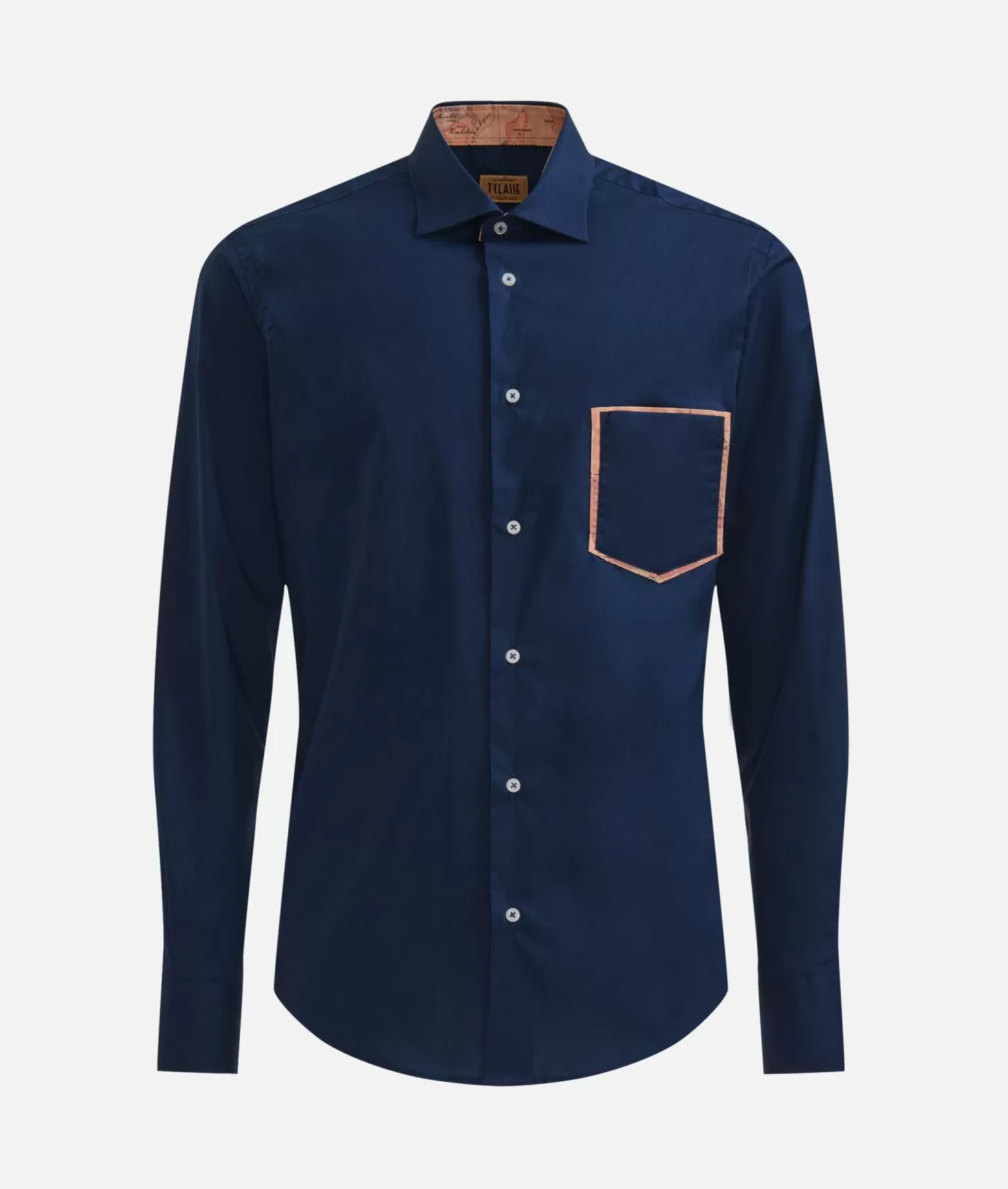 Alviero martini 1a classe Camicia slim in cotone stretch con dettaglio taschino Blu Navy I Più Venduti
