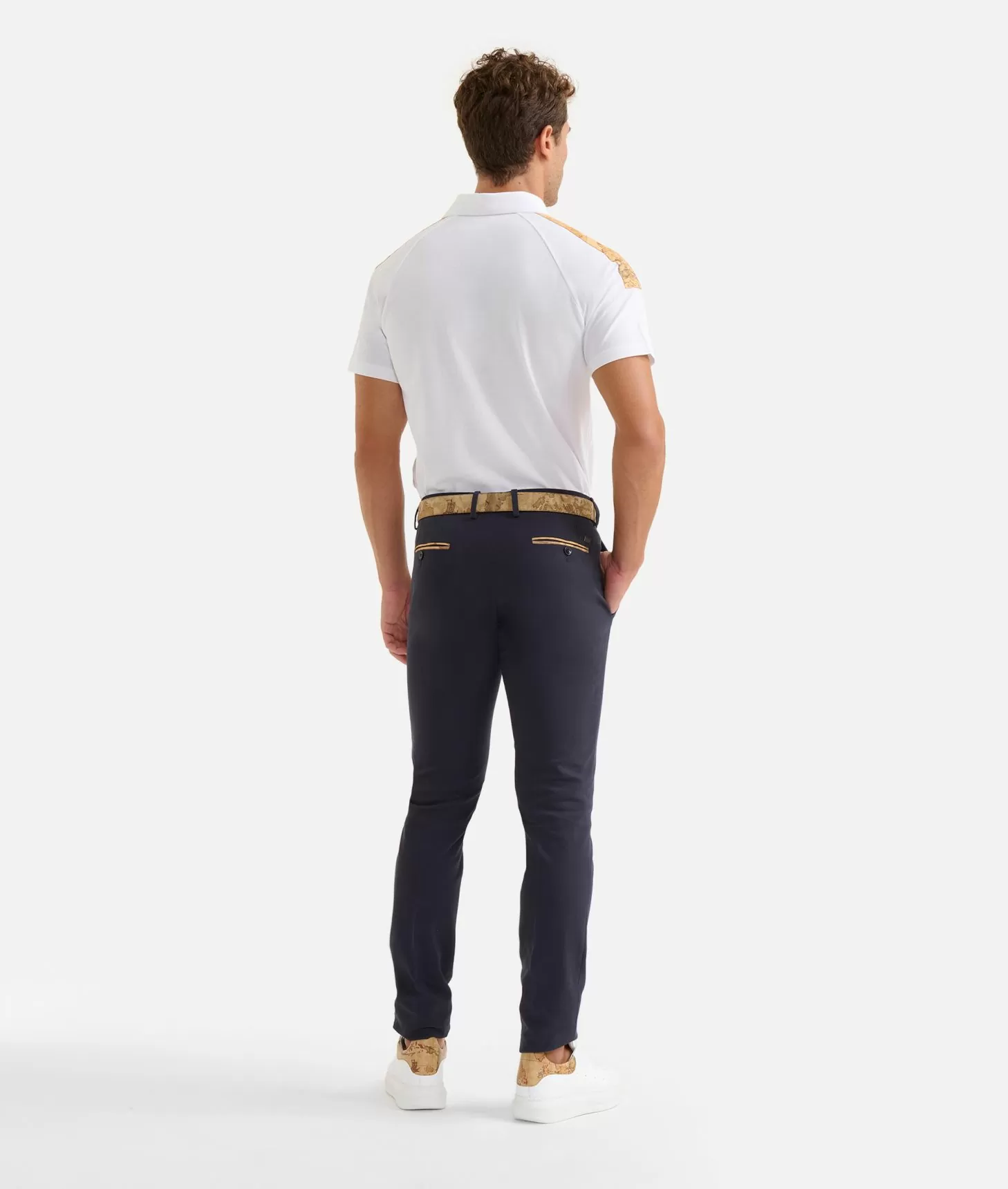 Alviero martini 1a classe Pantaloni super slim in cotone stretch Blu Navy Vendite Flash