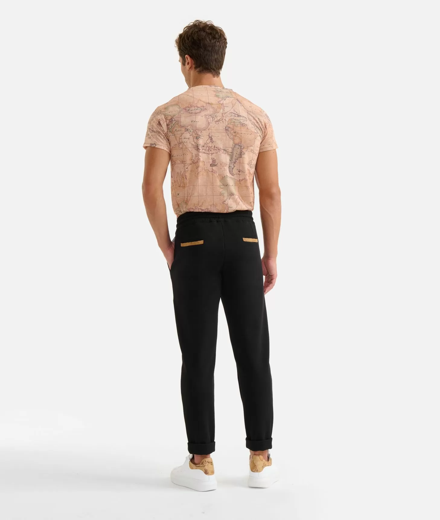 Alviero martini 1a classe Pantaloni con coulisse in cotone piquet Neri Nuova