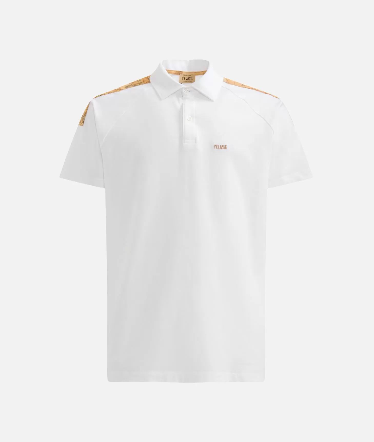 Alviero martini 1a classe Polo in cotone stretch con dettagli spalle Bianca Moda