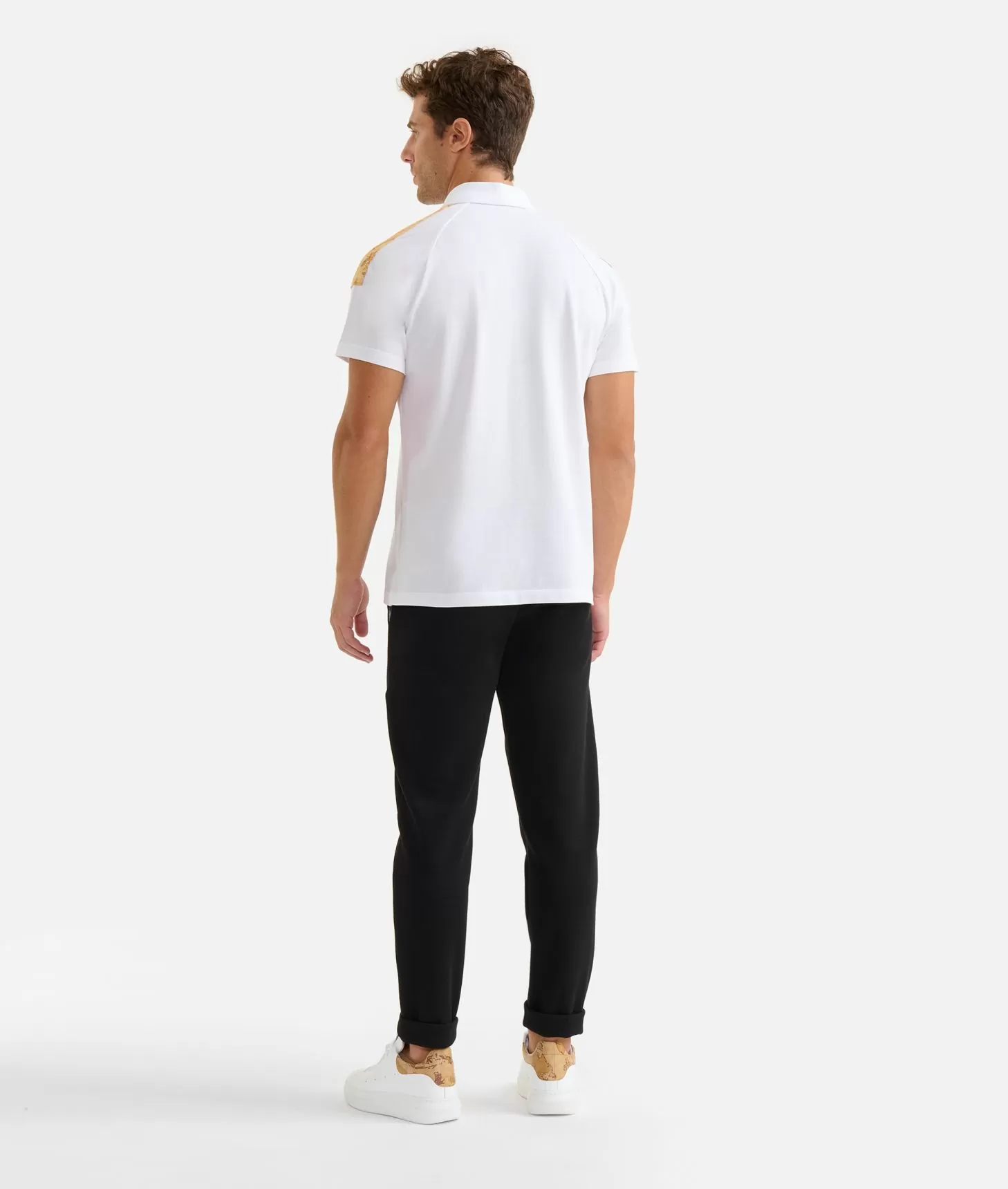 Alviero martini 1a classe Polo in cotone stretch con dettagli spalle Bianca Moda