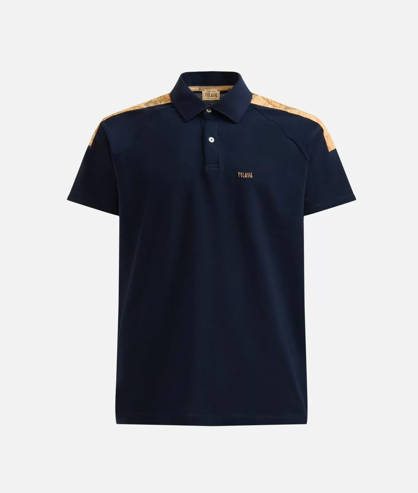 Alviero martini 1a classe Polo in cotone stretch con dettagli spalle Blu Navy Italy