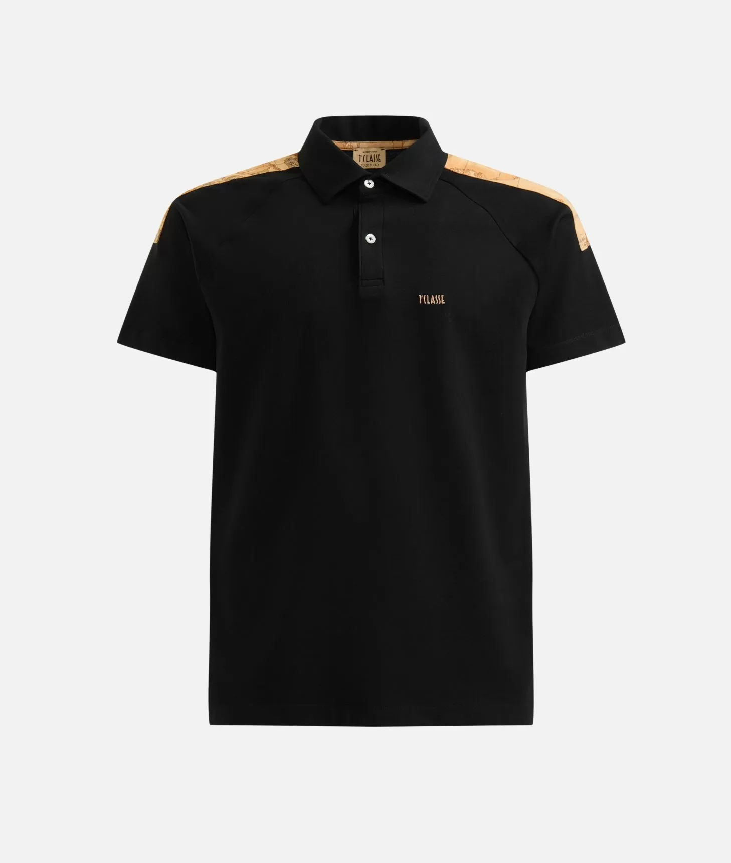 Alviero martini 1a classe Polo in cotone stretch con dettagli spalle Nera Italia