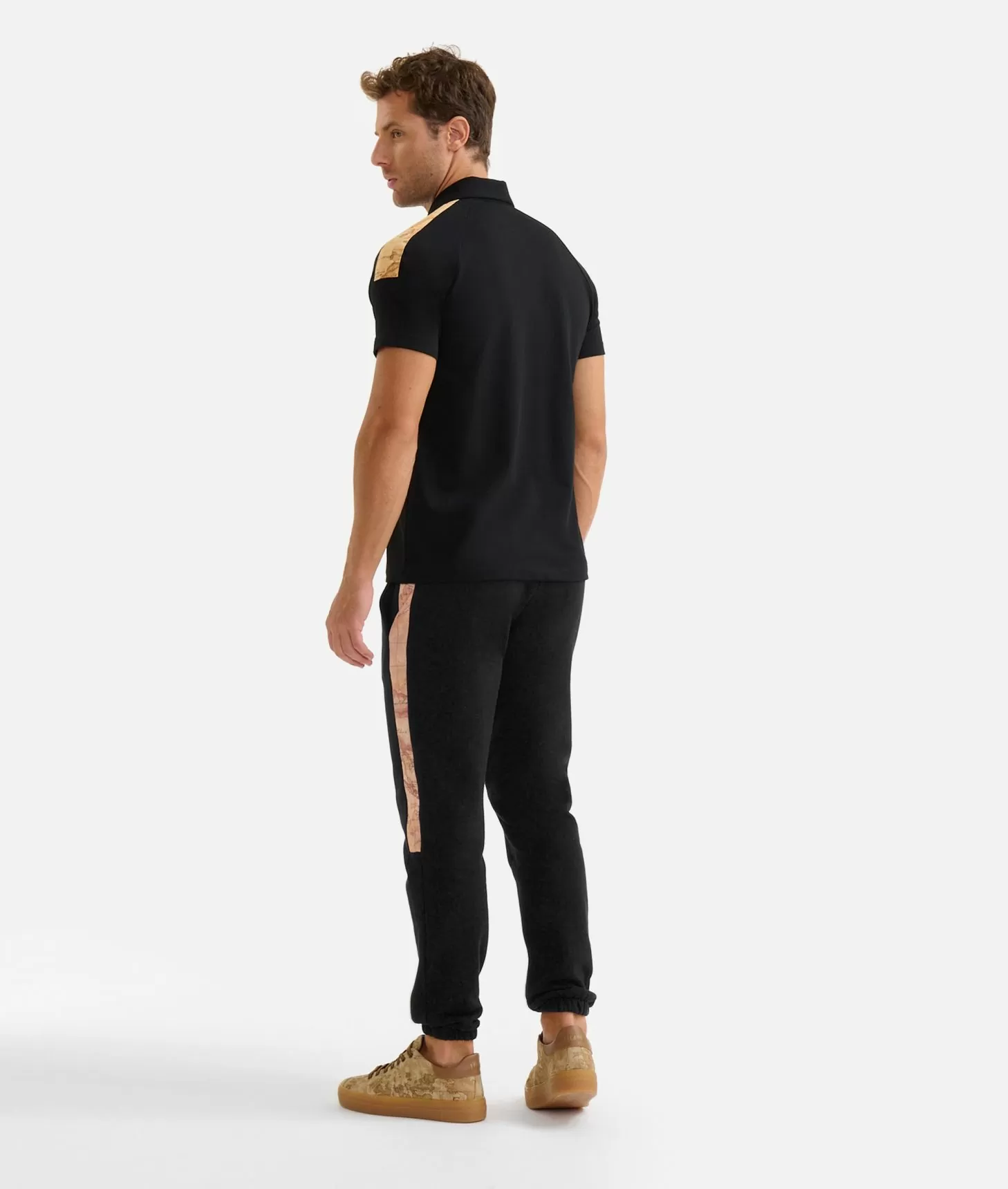 Alviero martini 1a classe Polo in cotone stretch con dettagli spalle Nera Italia