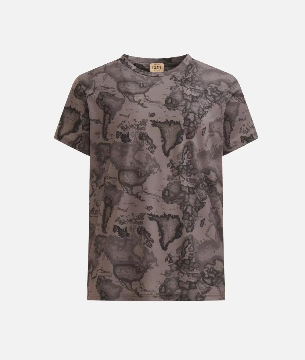 Alviero martini 1a classe T-shirt stampa Geo Military Verde In Linea
