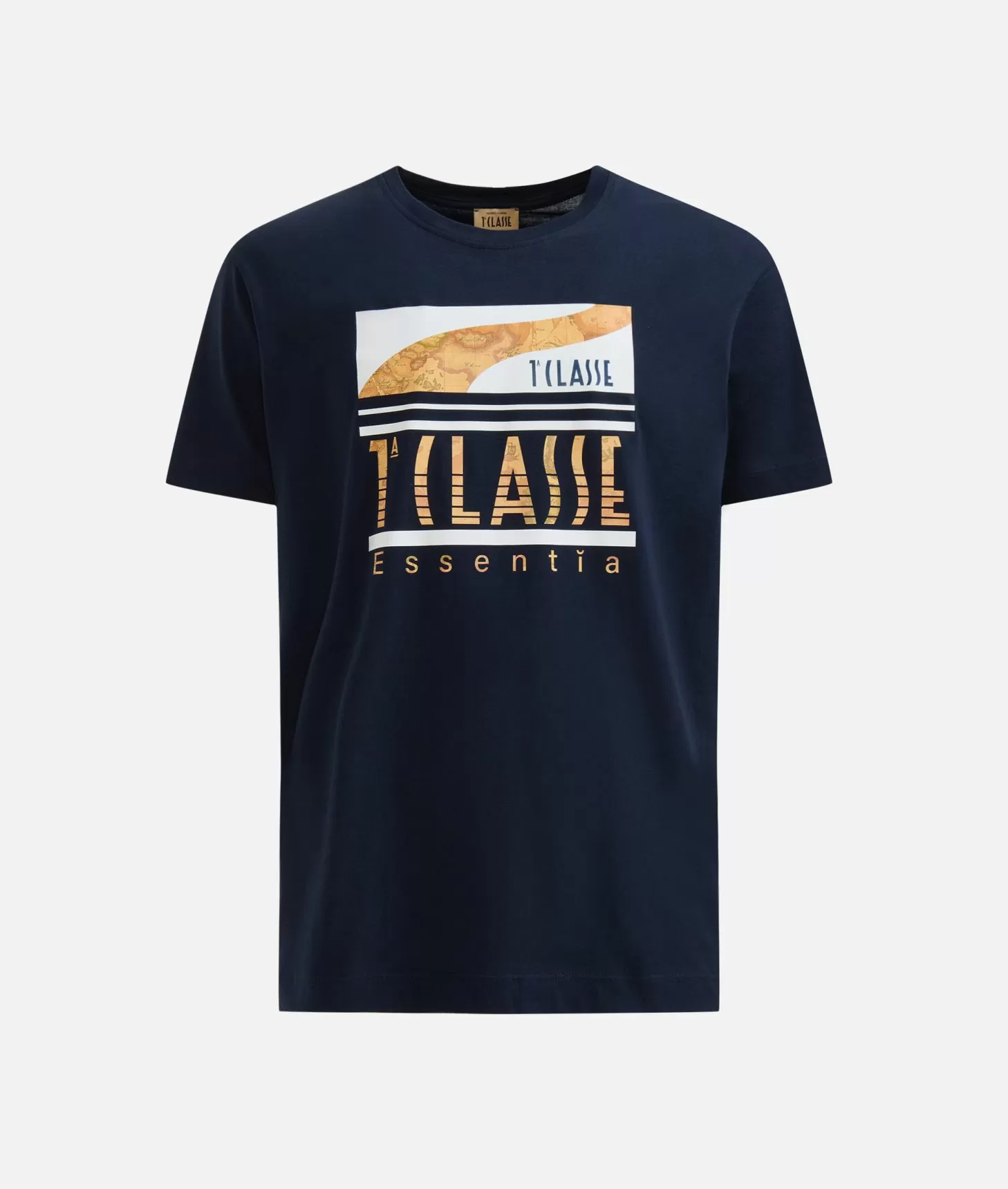Alviero martini 1a classe T-shirt in cotone con logo 1ᴬ Classe Essentia Blu Navy Vendita