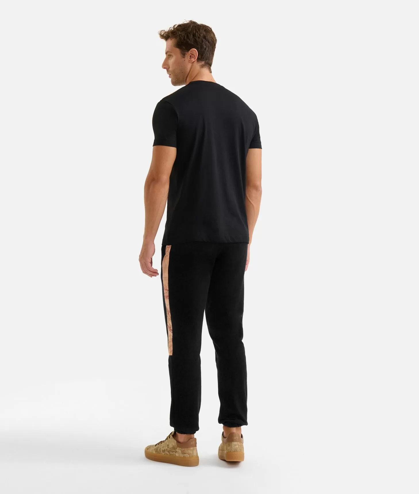 Alviero martini 1a classe T-shirt in cotone con dettagli spalle Nera Spedizione Gratuita