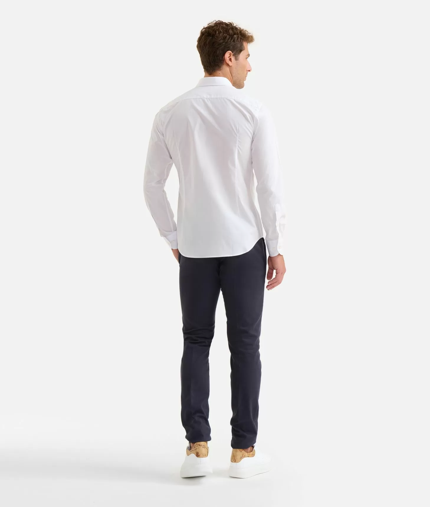 Alviero martini 1a classe Camicia slim in cotone con dettaglio tasca Bianca Soddisfazione Garantita