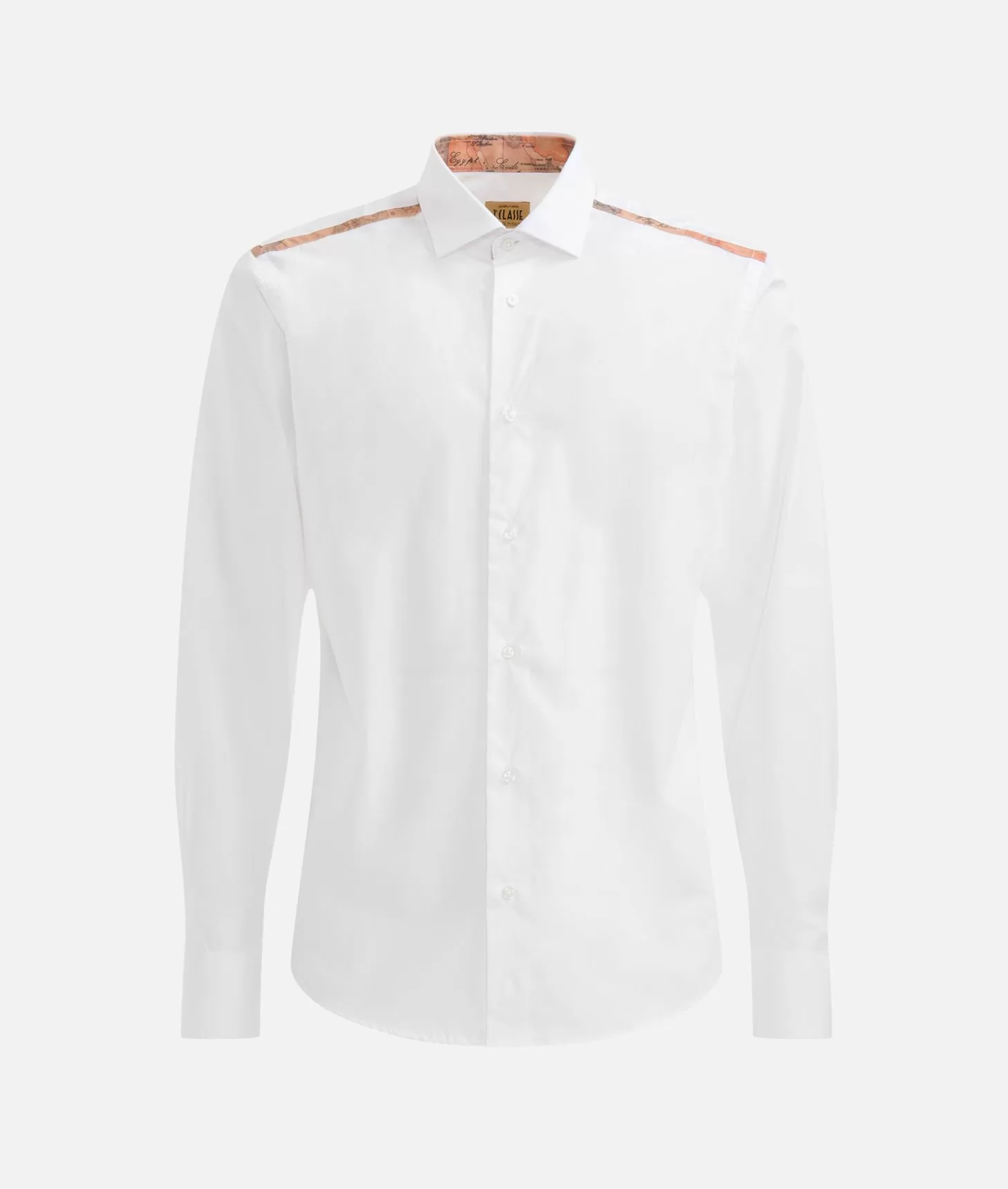 Alviero martini 1a classe Camicia slim in cotone con dettaglio spalle Bianca Negozi Online
