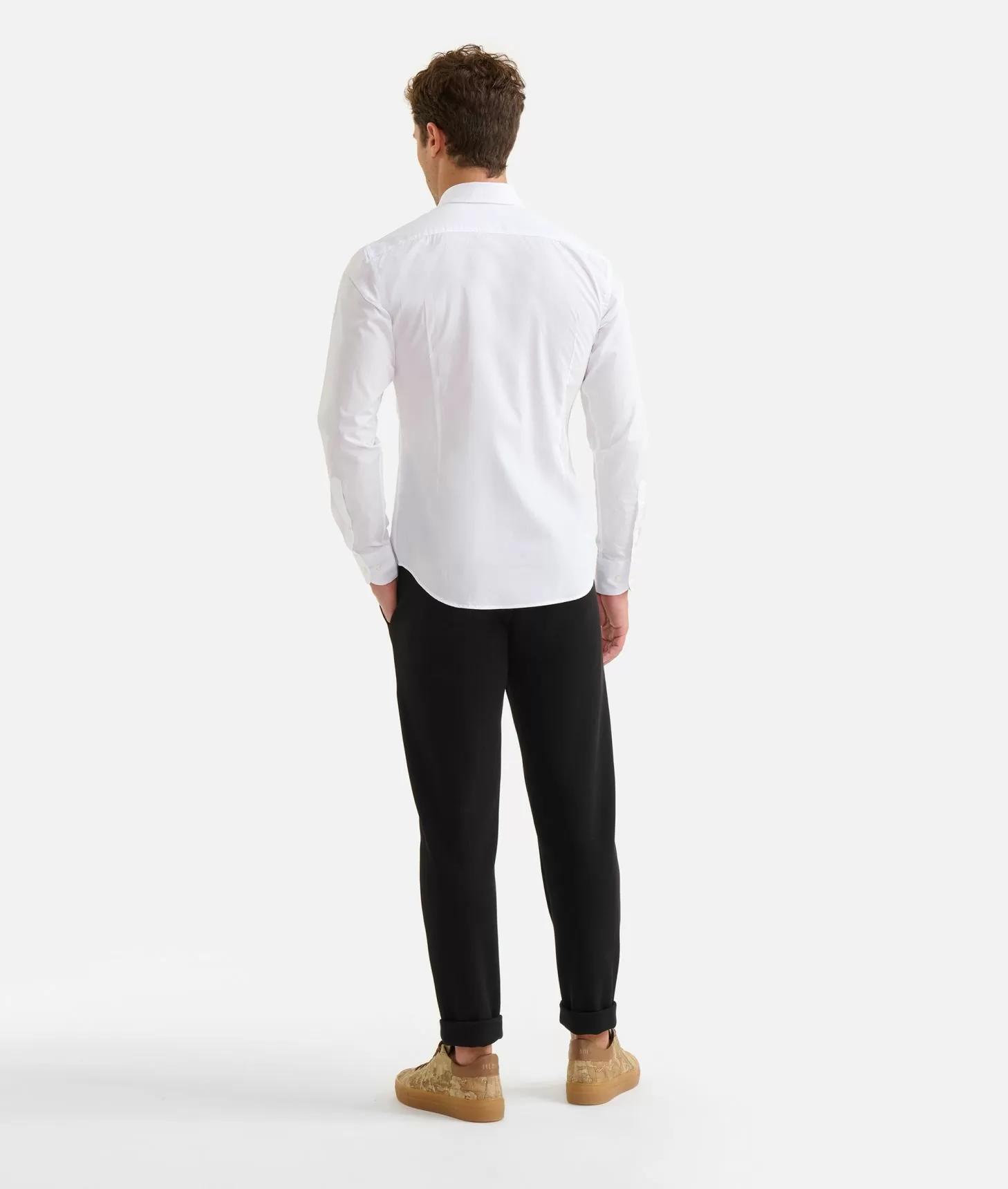 Alviero martini 1a classe Camicia slim in cotone con dettaglio spalle Bianca Negozi Online
