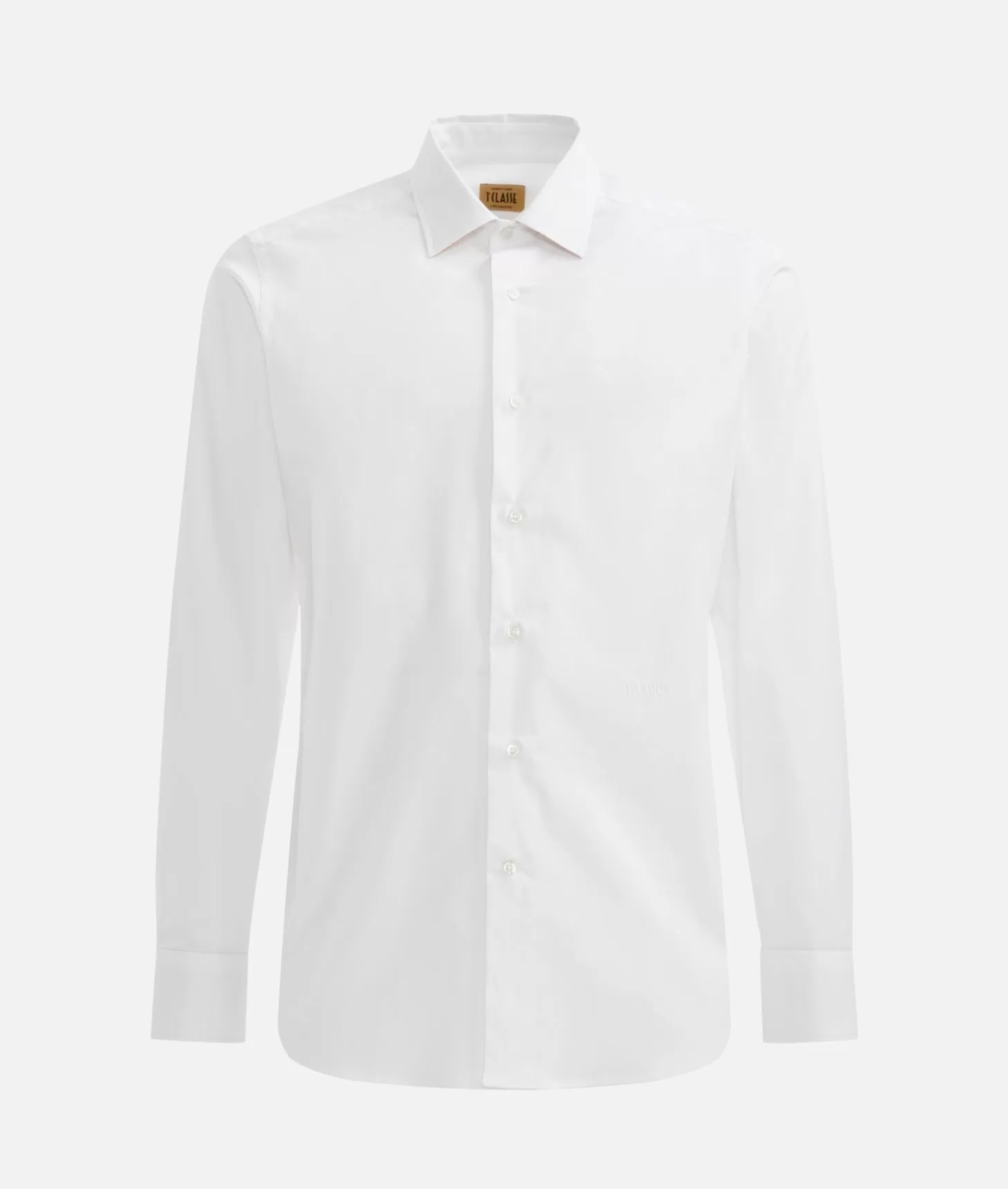 Alviero martini 1a classe Camicia slim in cotone stretch con toppe Geo Classic Bianca Consegna Veloce