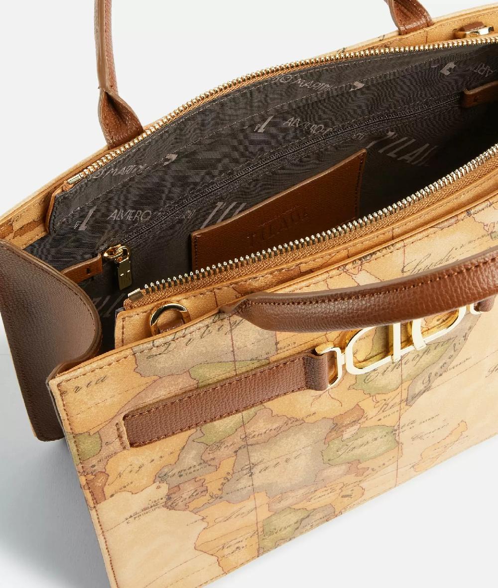 Alviero martini 1a classe 3D Geo borsa a mano con tracolla Castagna Moda
