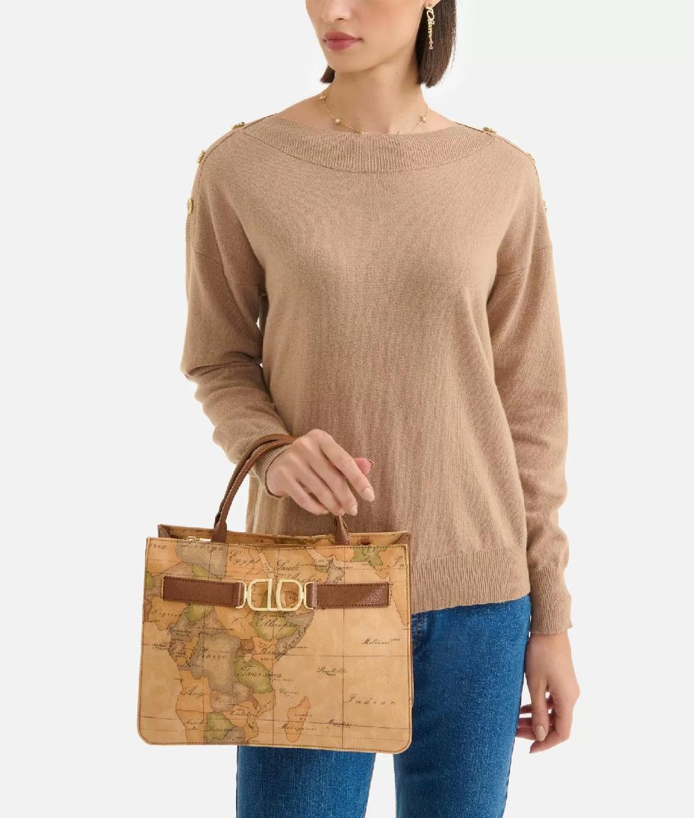 Alviero martini 1a classe 3D Geo borsa a mano con tracolla Castagna Moda