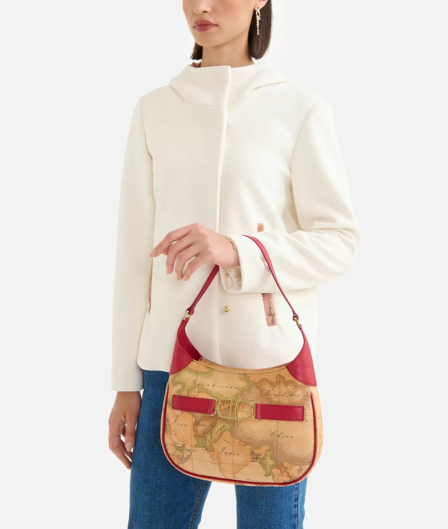 Alviero martini 1a classe 3D Geo borsa sottospalla Lampone 2025