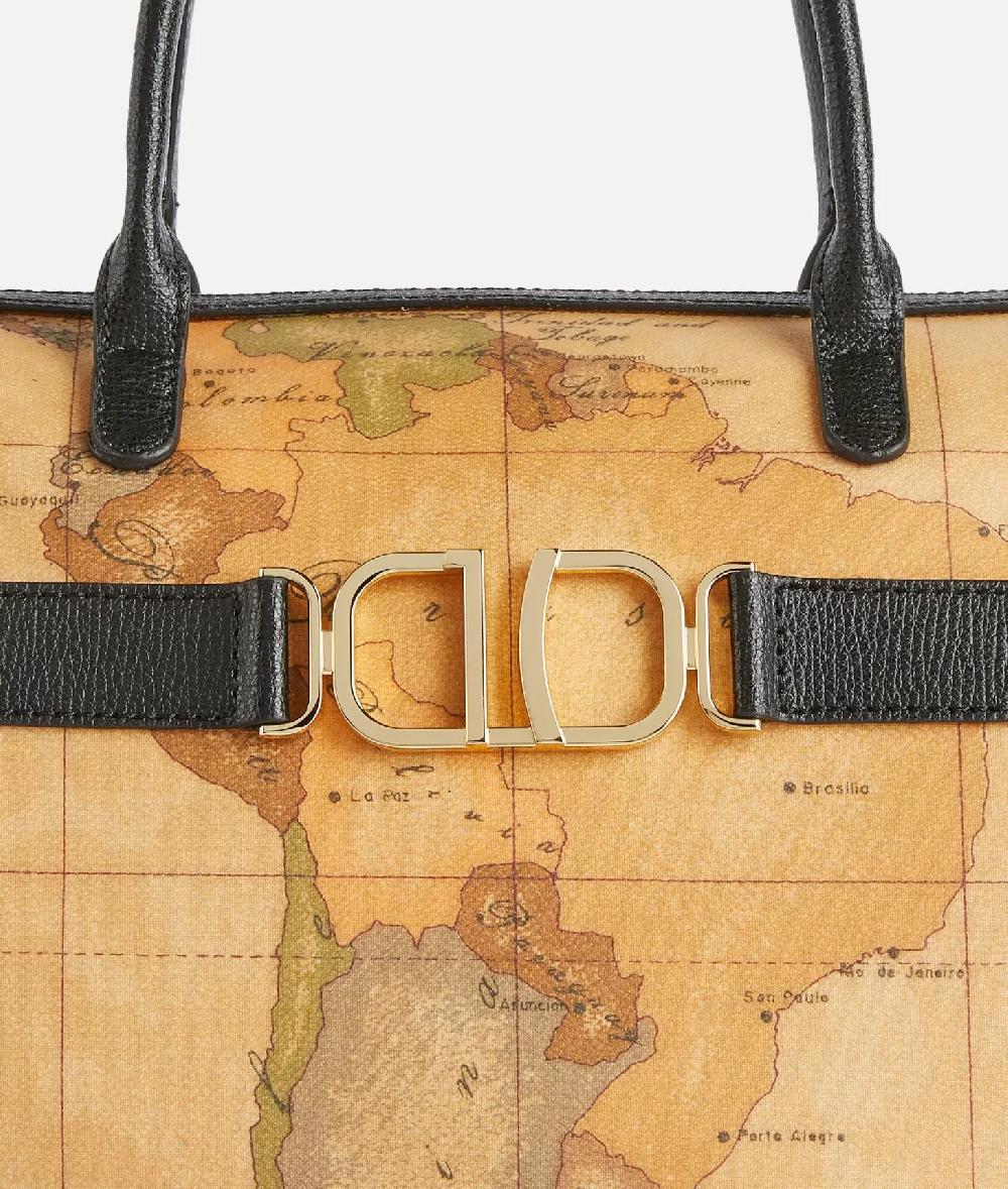 Alviero martini 1a classe 3D Geo bauletto con tracolla Nero Italy