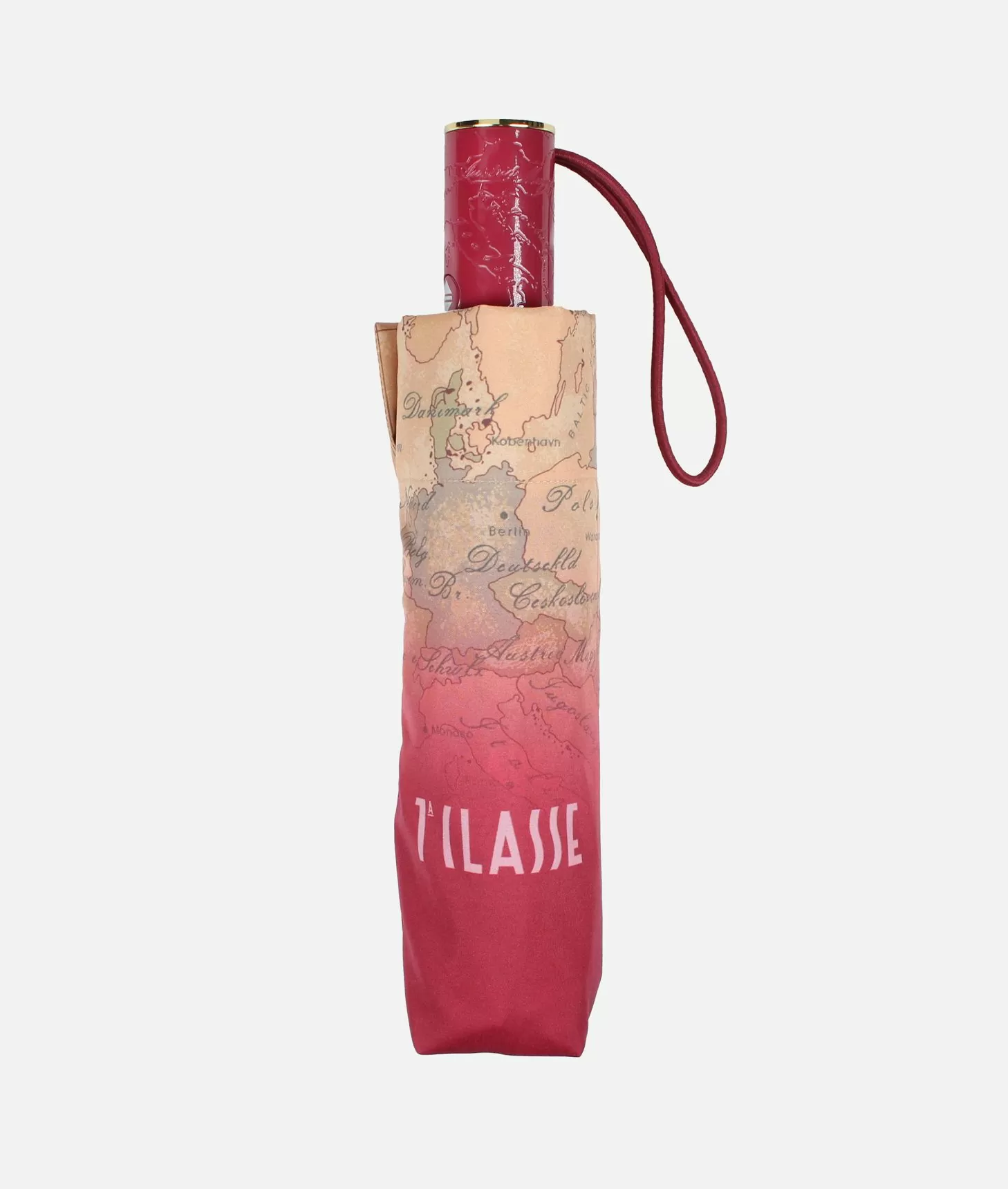 Alviero martini 1a classe Ombrello Geo Sfumato mini Burgundy Spedizione Gratuita