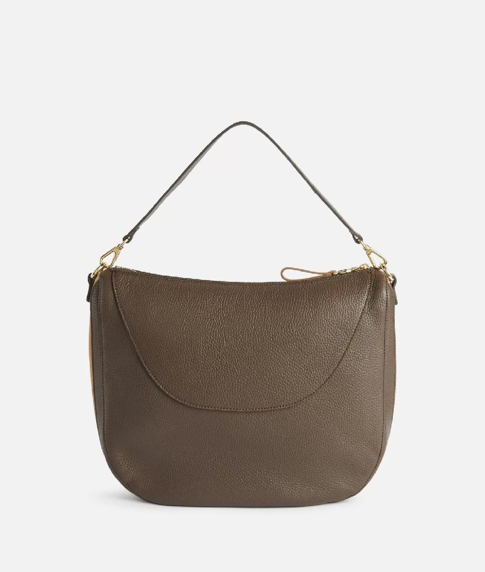 Alviero martini 1a classe Universe Leather tracolla a mezzaluna media Taupe Scuro Promozione Limitata