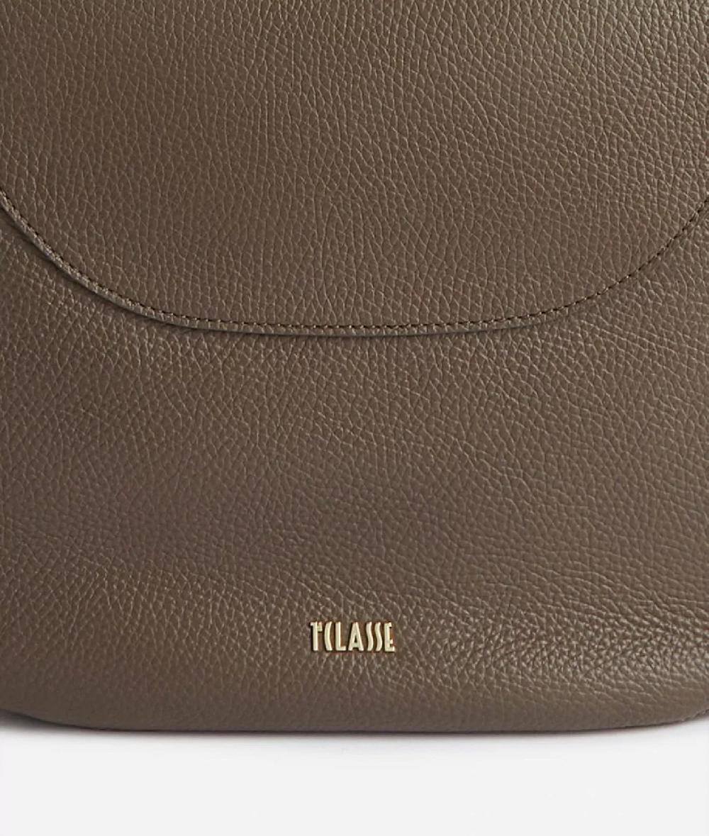 Alviero martini 1a classe Universe Leather tracolla a mezzaluna media Taupe Scuro Promozione Limitata