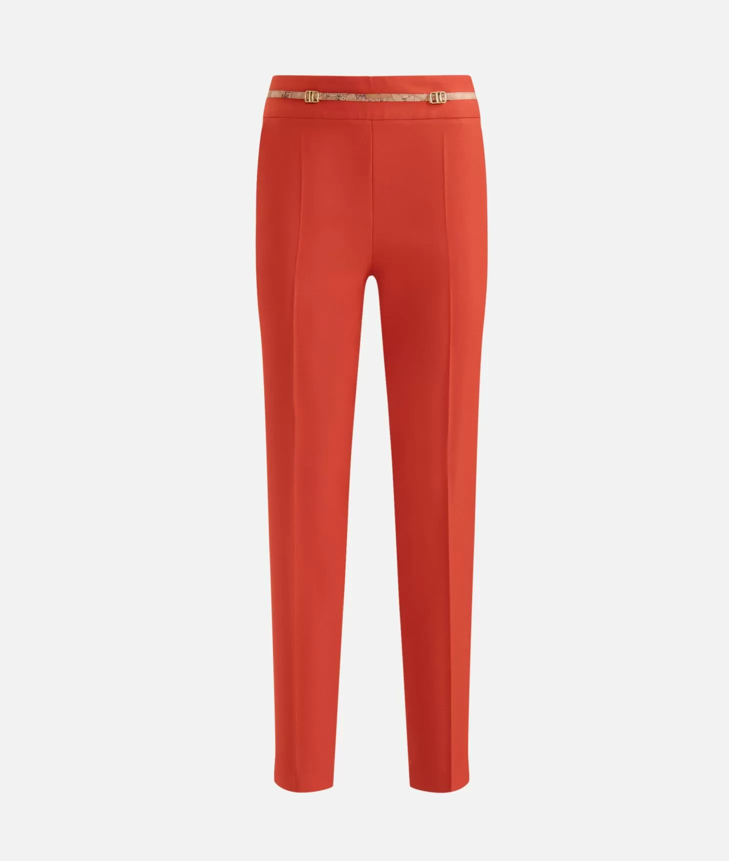 Alviero martini 1a classe Pantaloni in cavallery con fibbiette 1C Mattone Sottocosto