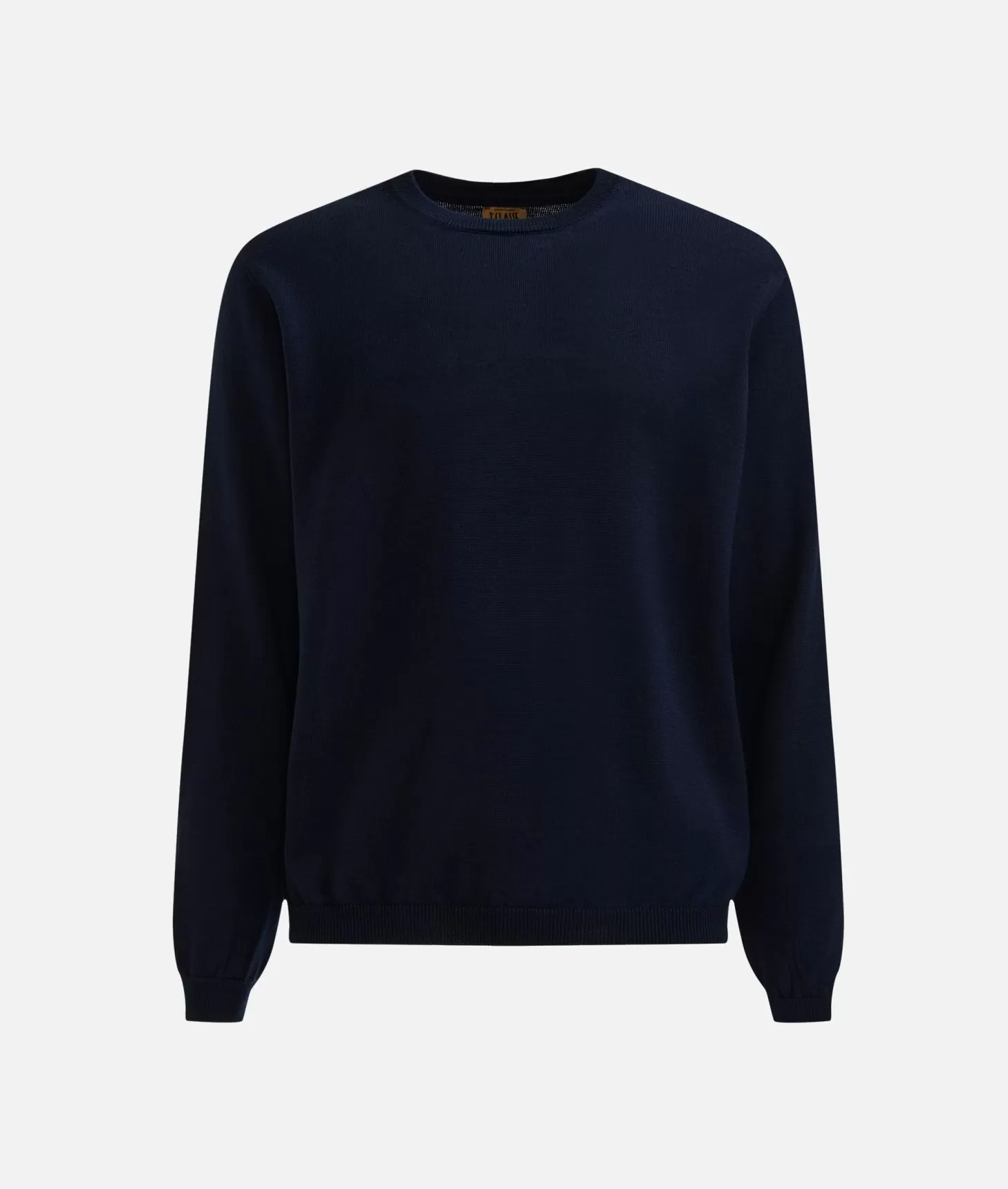 Alviero martini 1a classe Girocollo in filato misto lana con toppe Geo Classic Blu Notte In Vendita