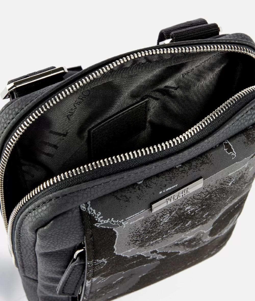 Alviero martini 1a classe Tracolla reporter in eco pelle granata con inserto Geo Night Nera Black Friday Prezzi