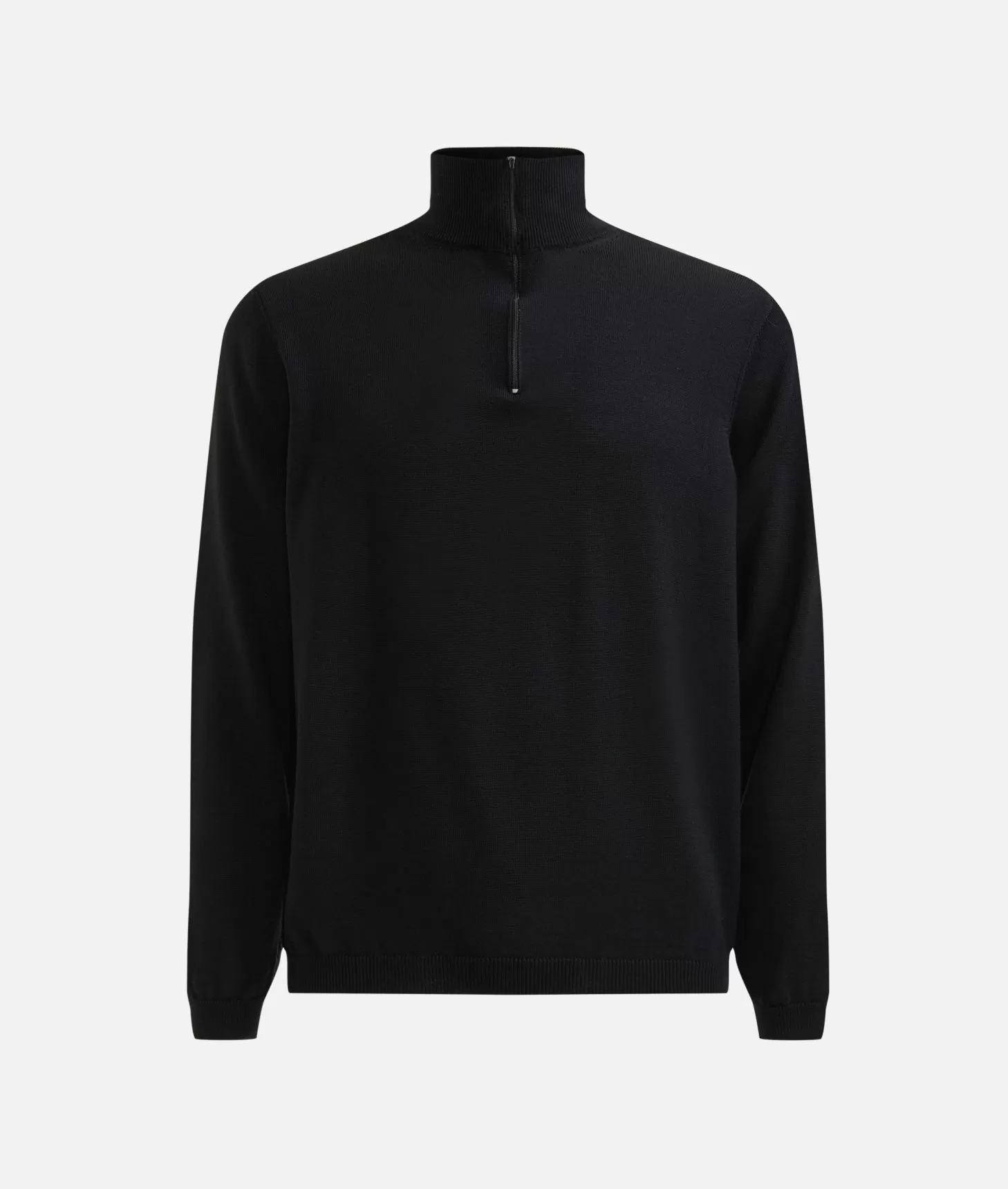 Alviero martini 1a classe Maglia in filato misto lana con mezza zip e toppe Geo Classic Nera Italy