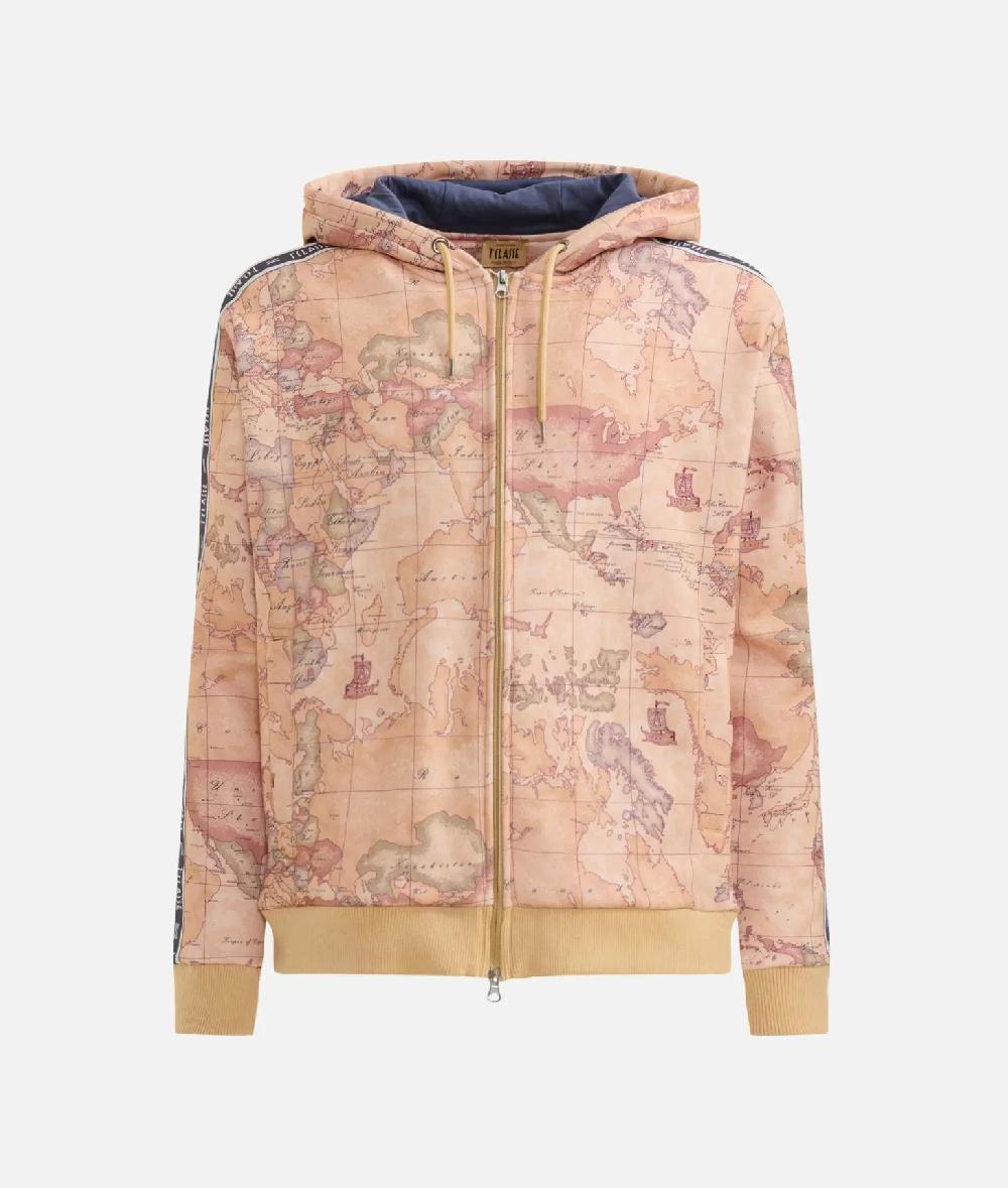 Alviero martini 1a classe Felpa con zip e loghi Geo Classic Pezzi Unici