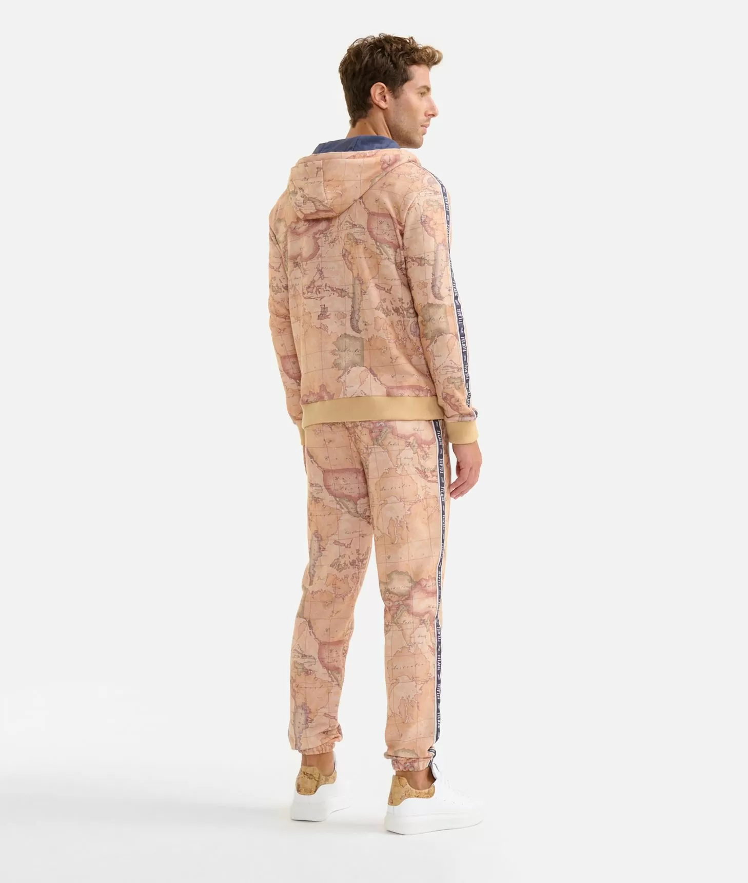 Alviero martini 1a classe Felpa con zip e loghi Geo Classic Pezzi Unici