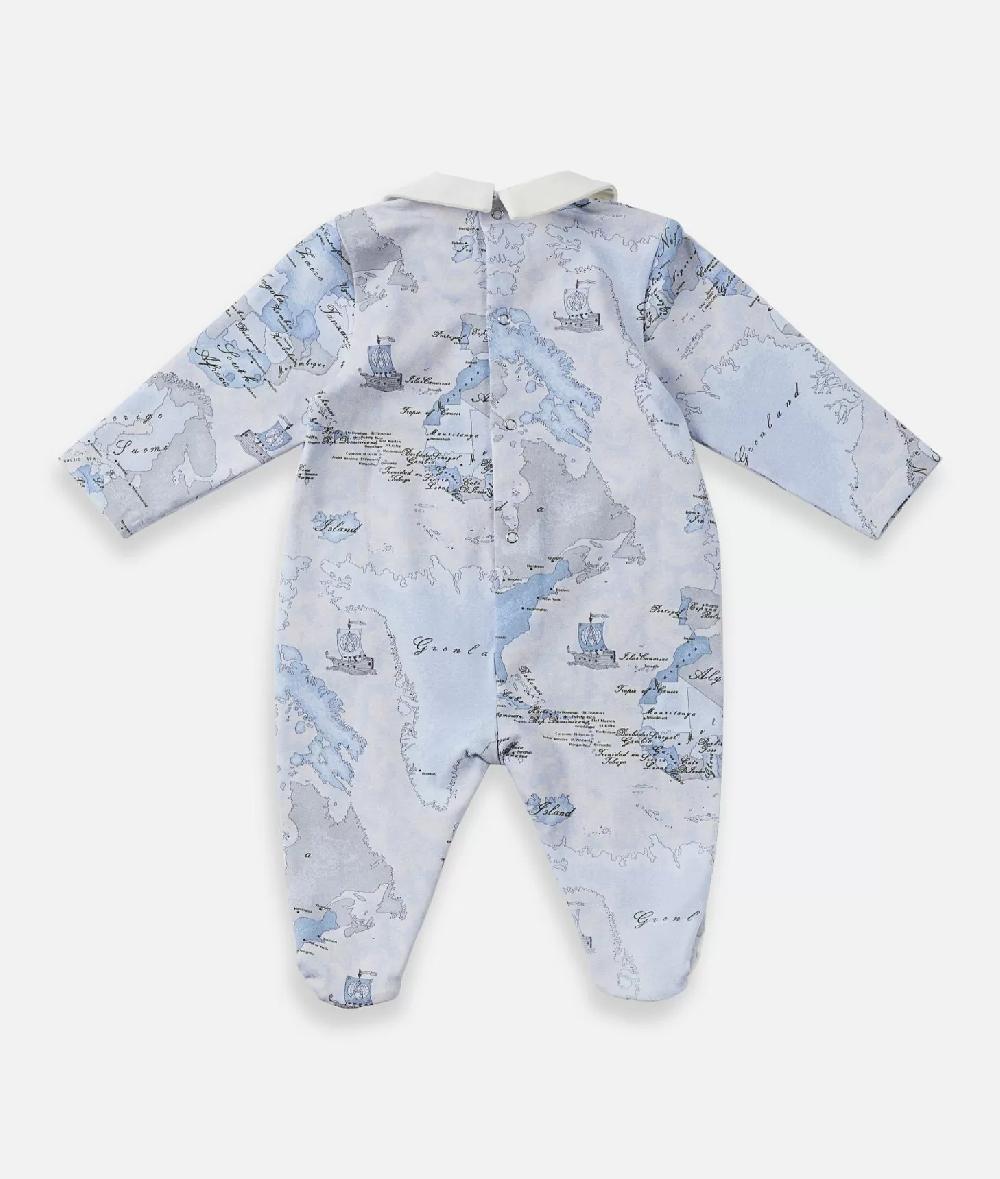 Alviero martini 1a classe Tutina in cotone Geo Lord Azzurra Offerte