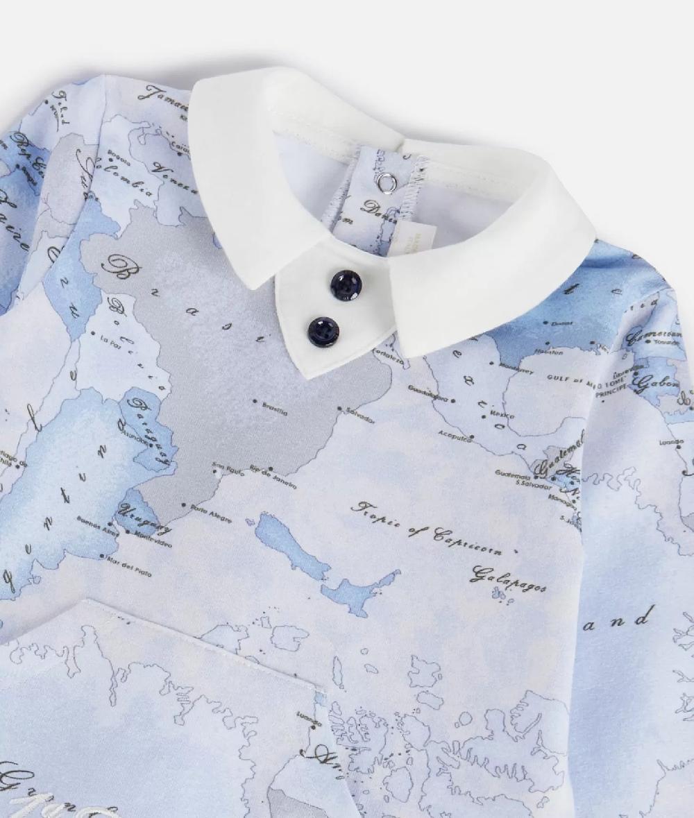 Alviero martini 1a classe Tutina in cotone Geo Lord Azzurra Offerte