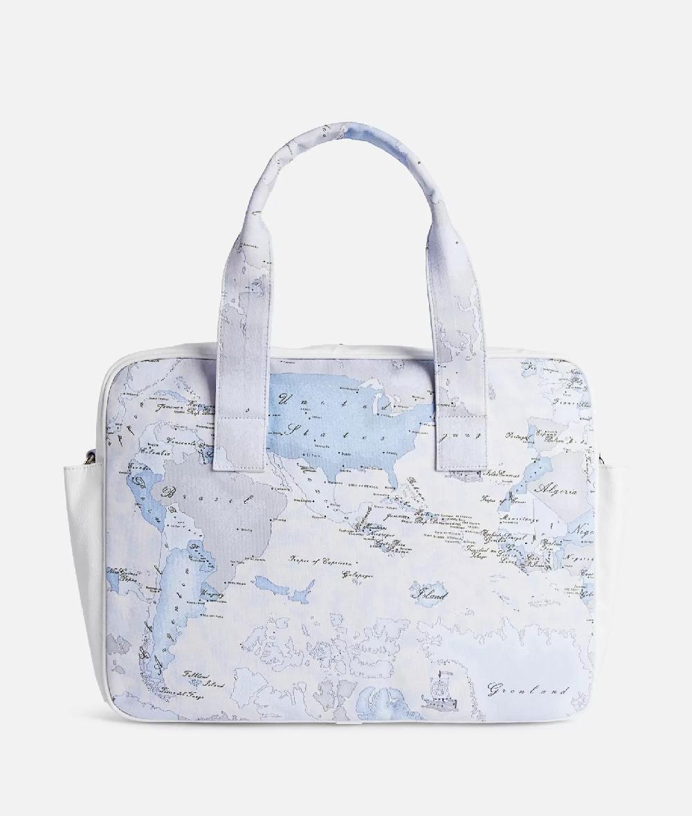 Alviero martini 1a classe Borsa per il cambio Geo Lord Azzurro Vendita Calda