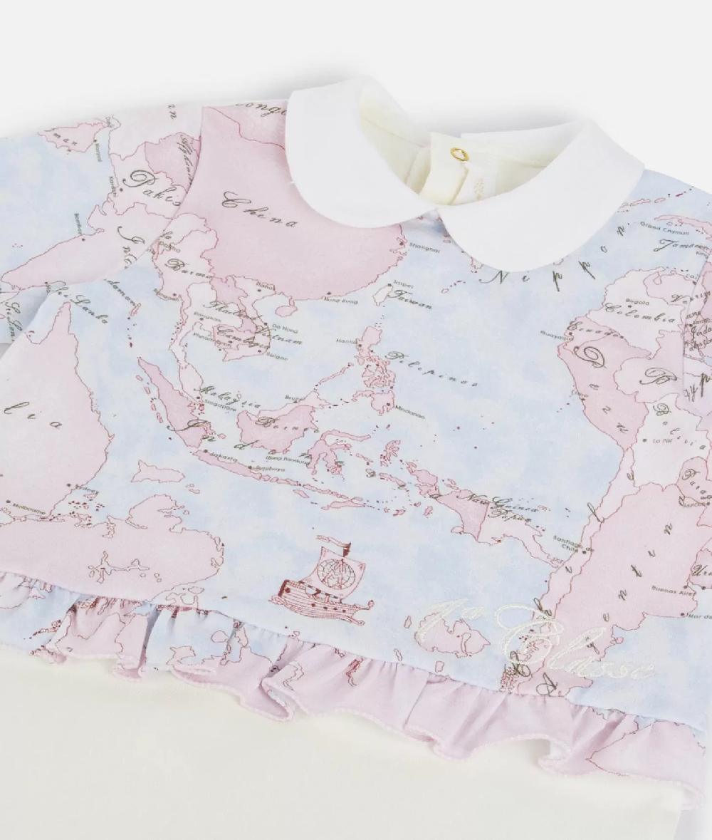 Alviero martini 1a classe Tutina in cotone Geo Lady Rosa In Saldo